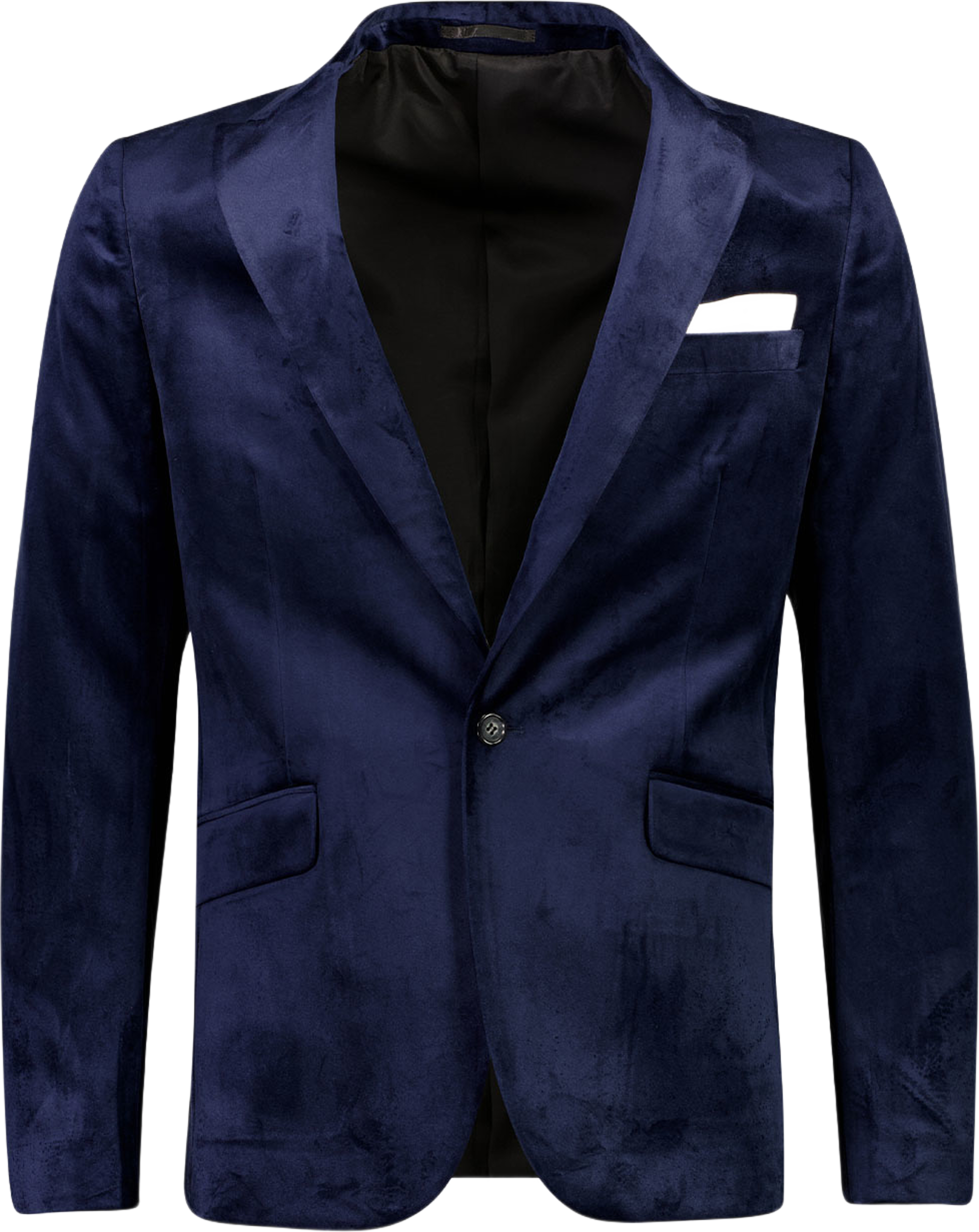 Velvet blazer, från Lindbergh, i färgen Dk Blue. Klicka för att öppna bilden i stort format