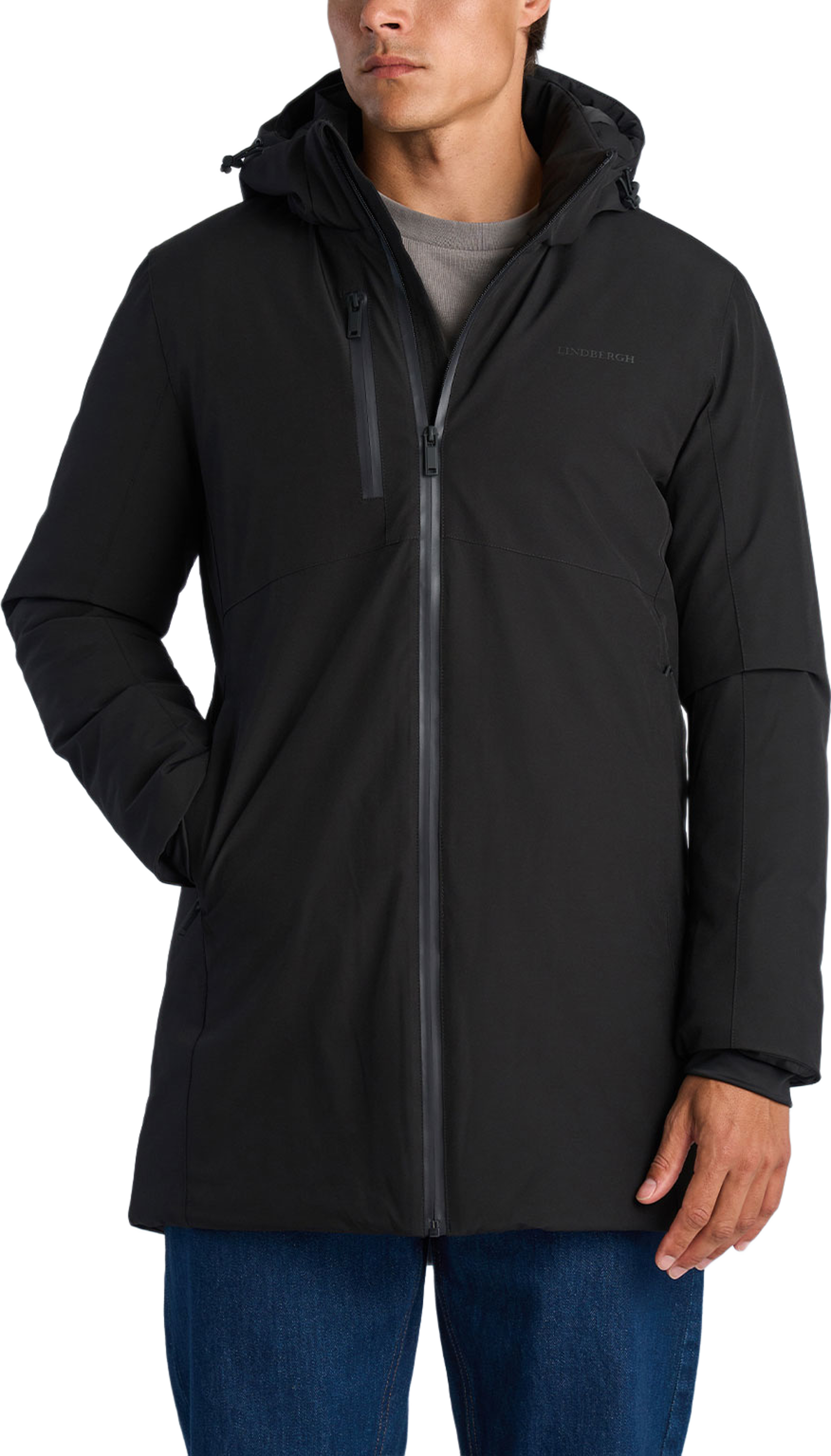 Parka jacket, från Lindbergh, i färgen Black. Klicka för att öppna bilden i stort format