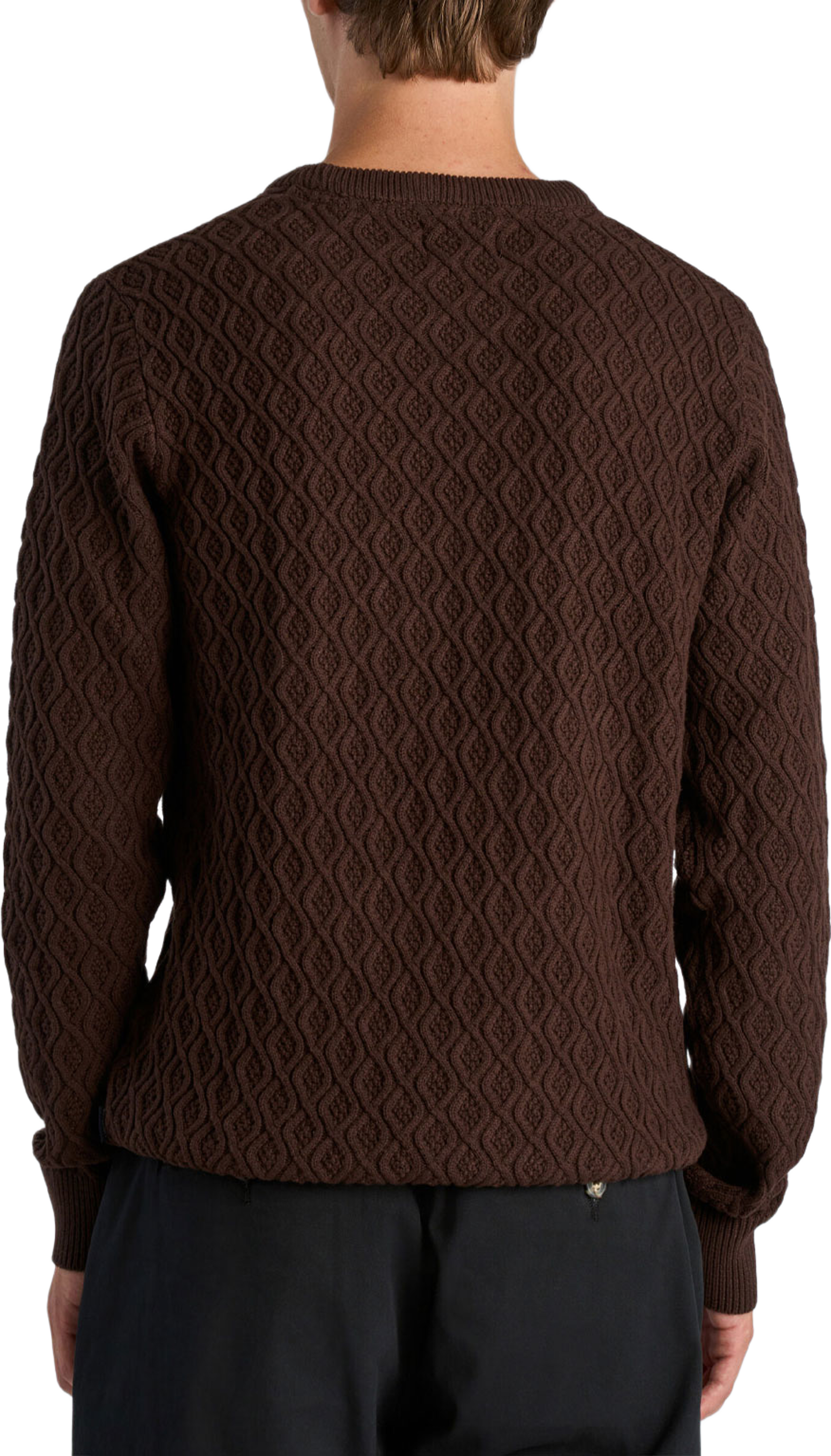 Lindbergh Recycle structure knit jumper Knit, från Lindbergh, i färgen Brown. Klicka för att öppna bilden i stort format