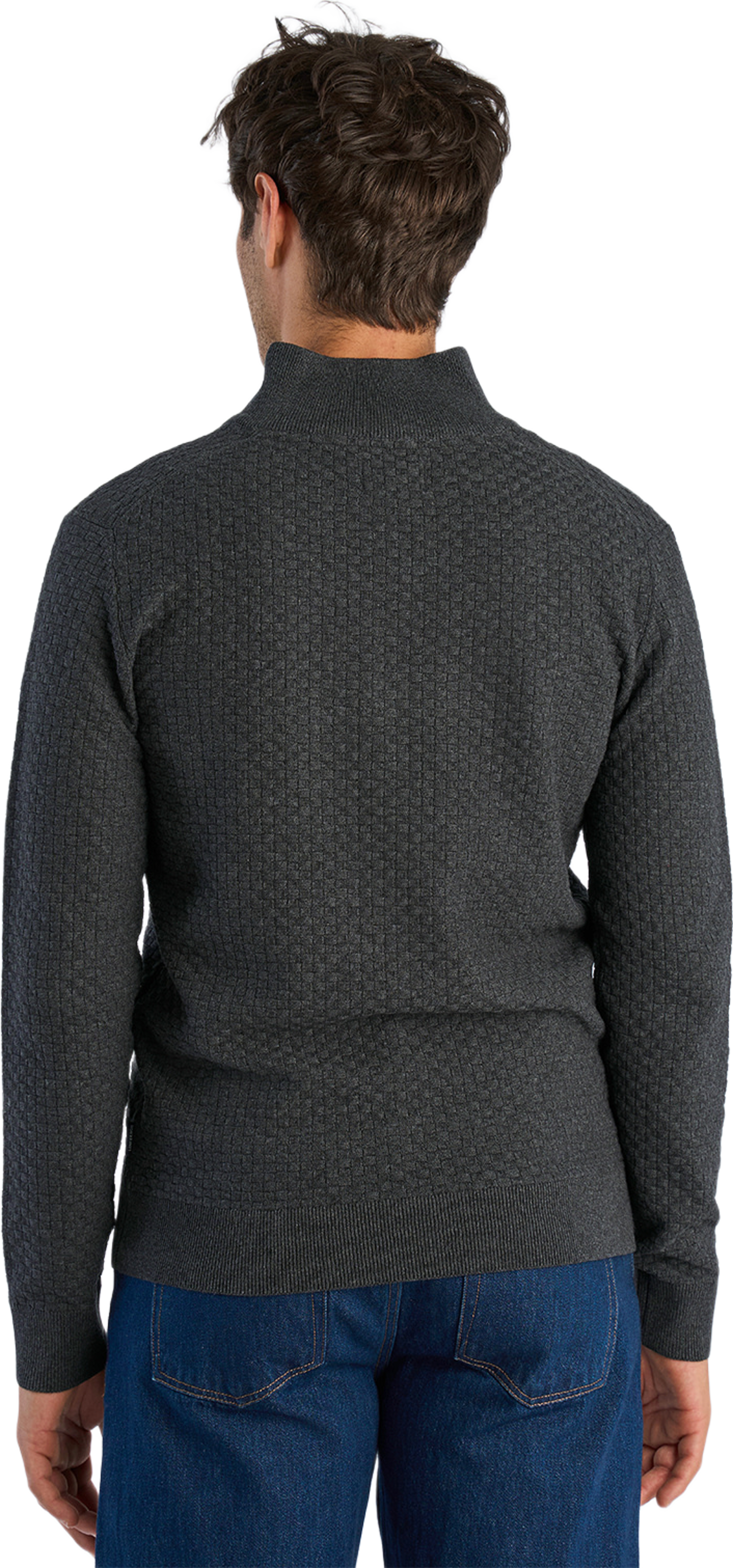 Structure half zip, från Lindbergh, i färgen Charcoal. Klicka för att öppna bilden i stort format