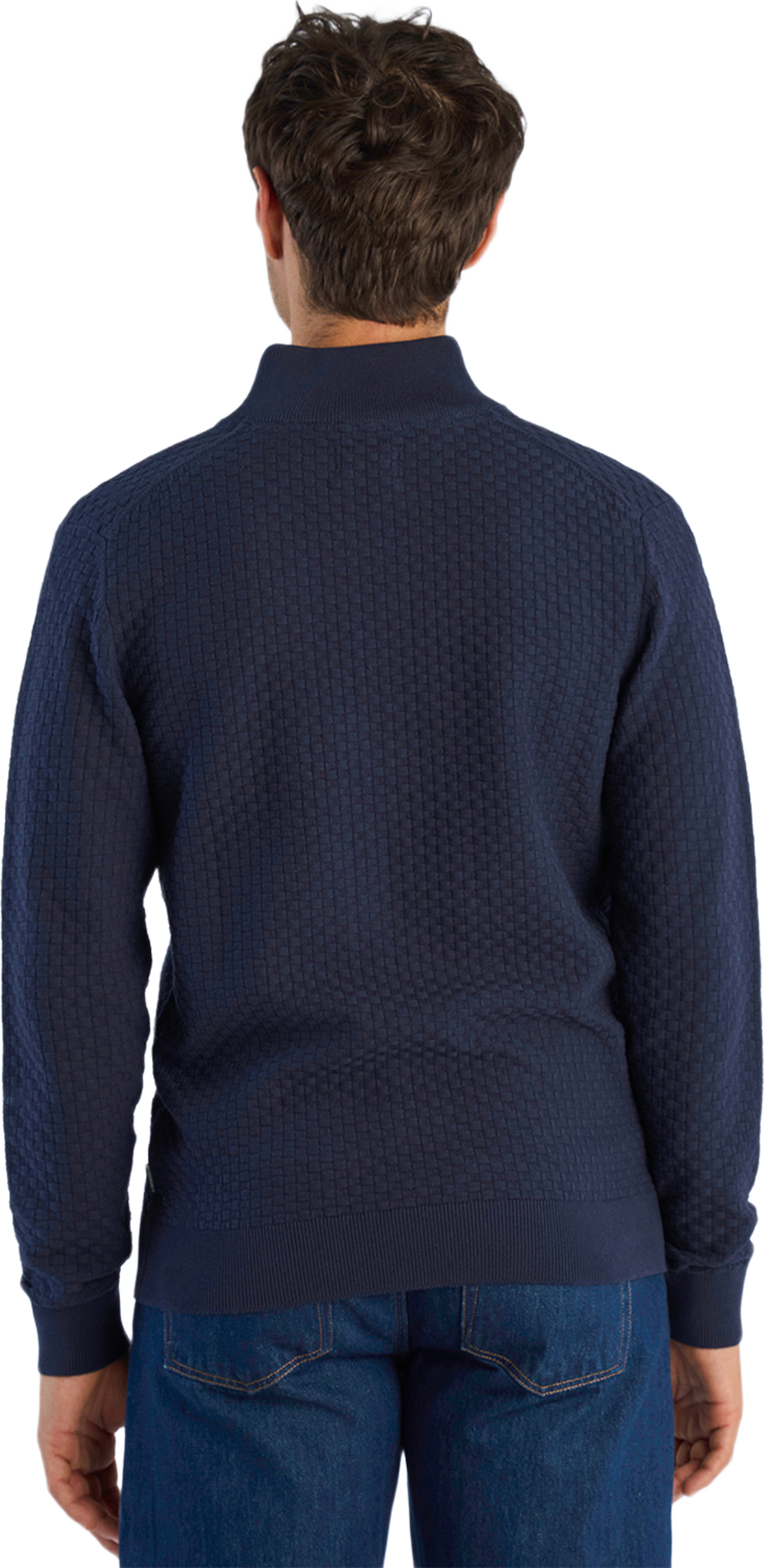 Cardigan, från Lindbergh, i färgen Navy. Klicka för att öppna bilden i stort format