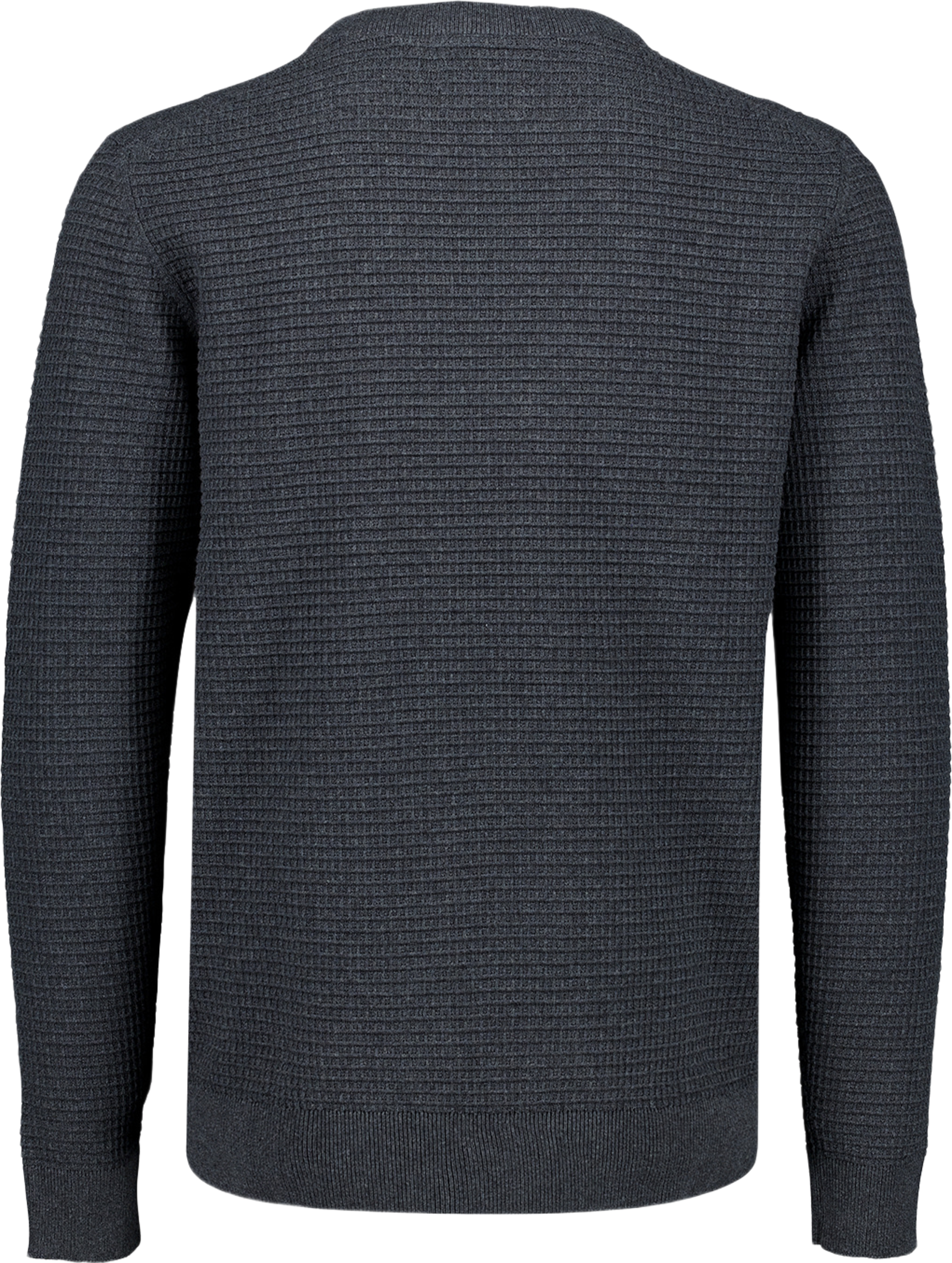 Structure O-neck L/S Knit, från Lindbergh, i färgen Charcoal. Klicka för att öppna bilden i stort format