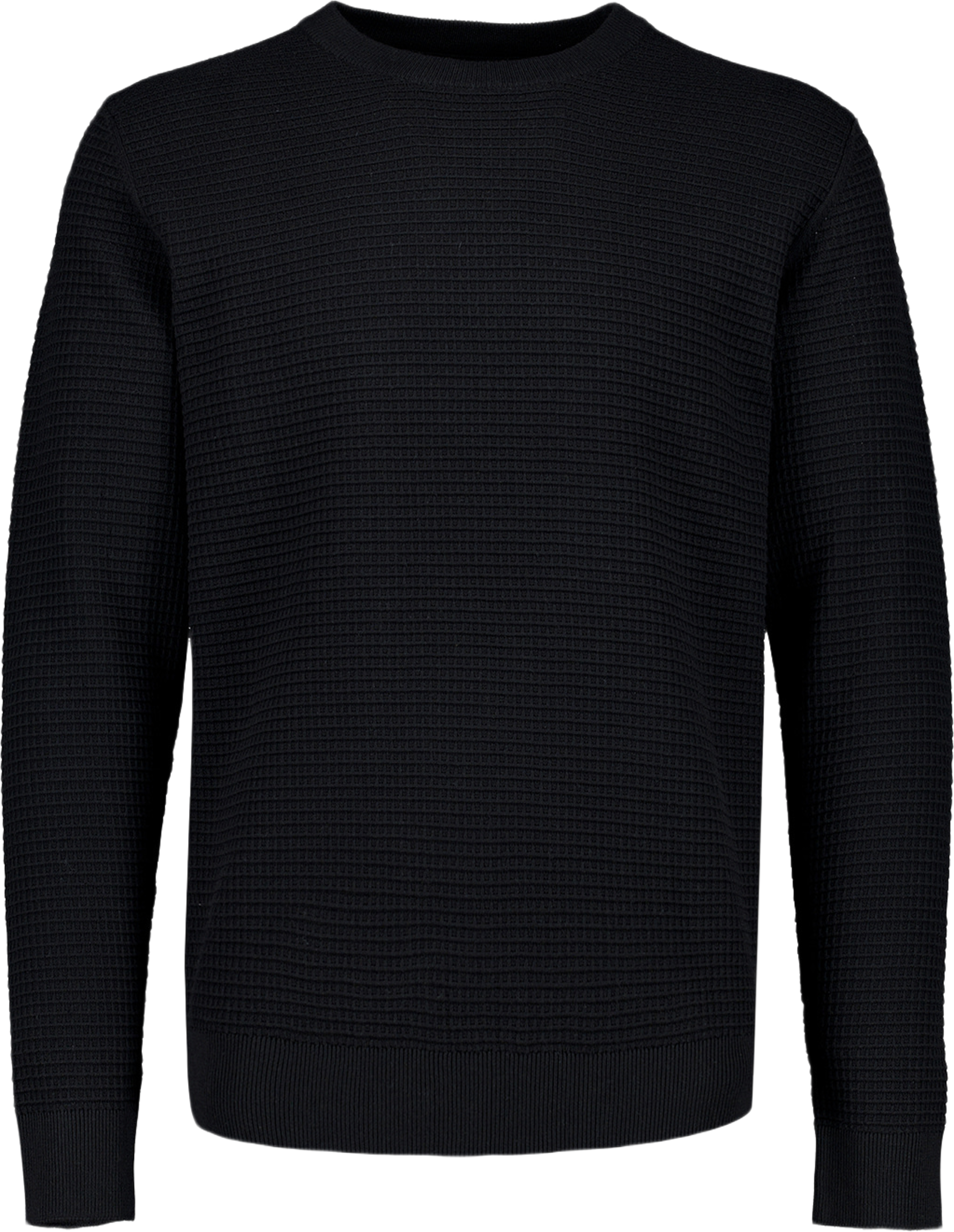 Structure O-neck L/S Knit, från Lindbergh, i färgen Black. Klicka för att öppna bilden i stort format