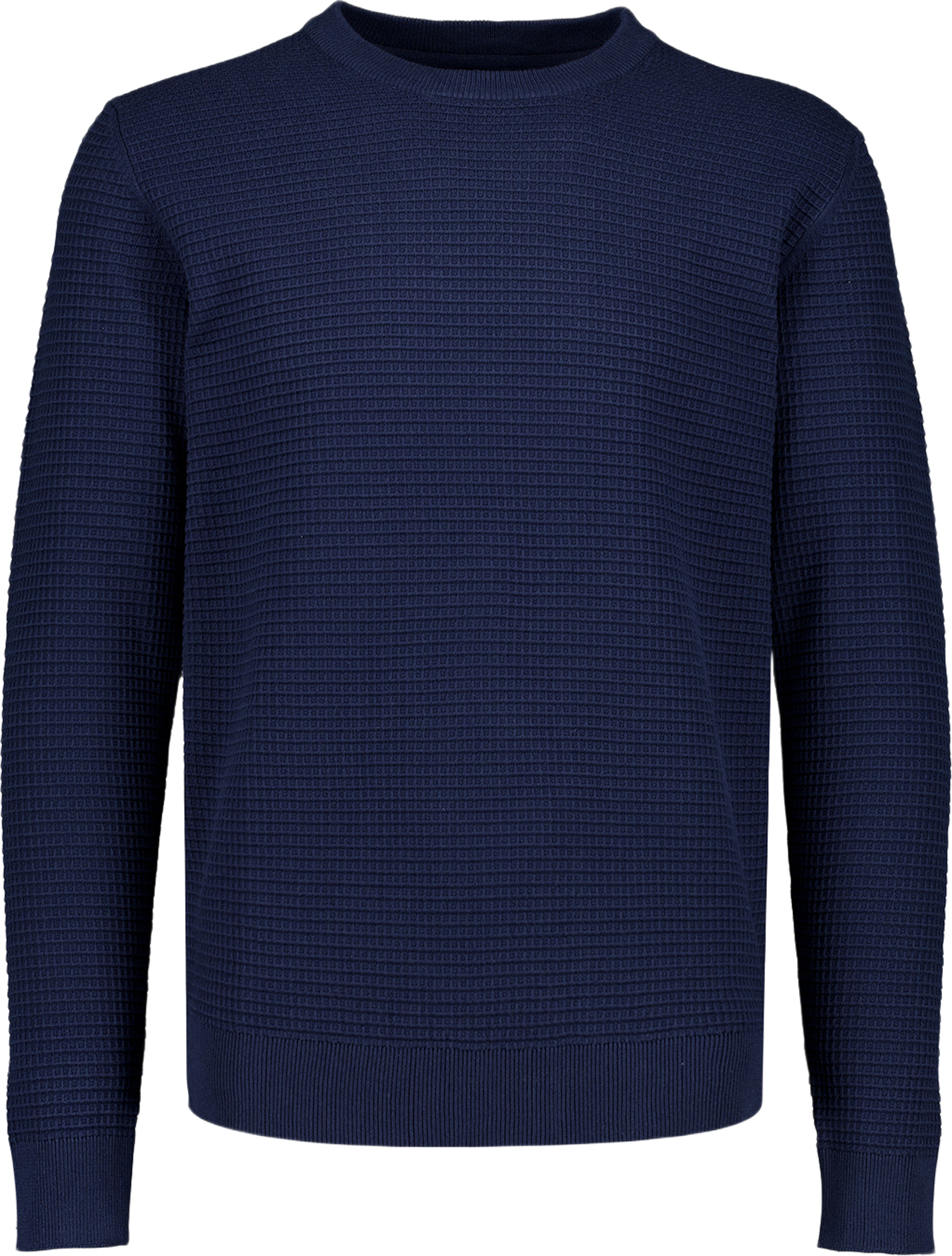 Structure O-neck L/S Knit, från Lindbergh, i färgen Navy. Klicka för att öppna bilden i stort format