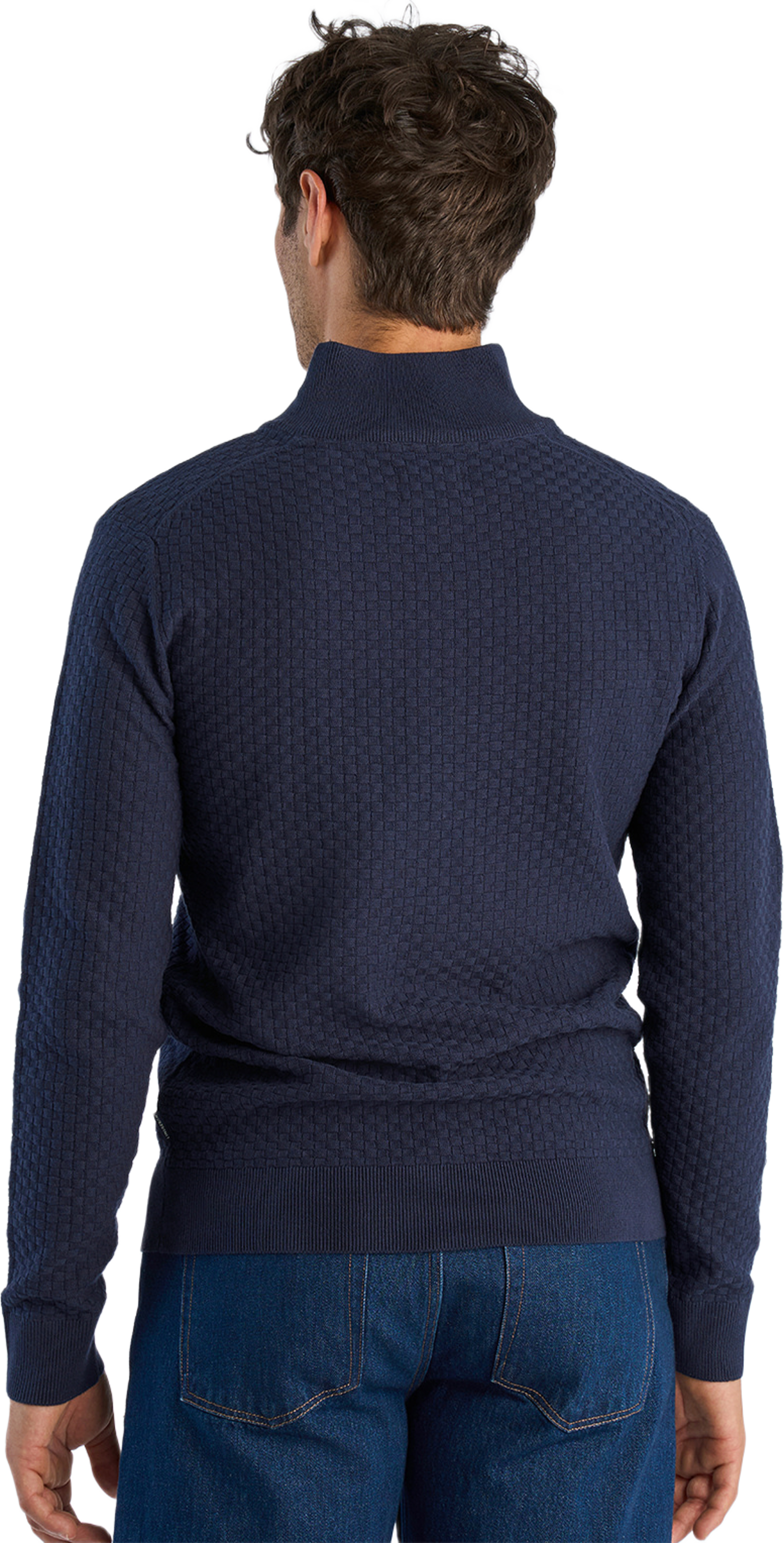 Structure half zip, från Lindbergh, i färgen Navy. Klicka för att öppna bilden i stort format