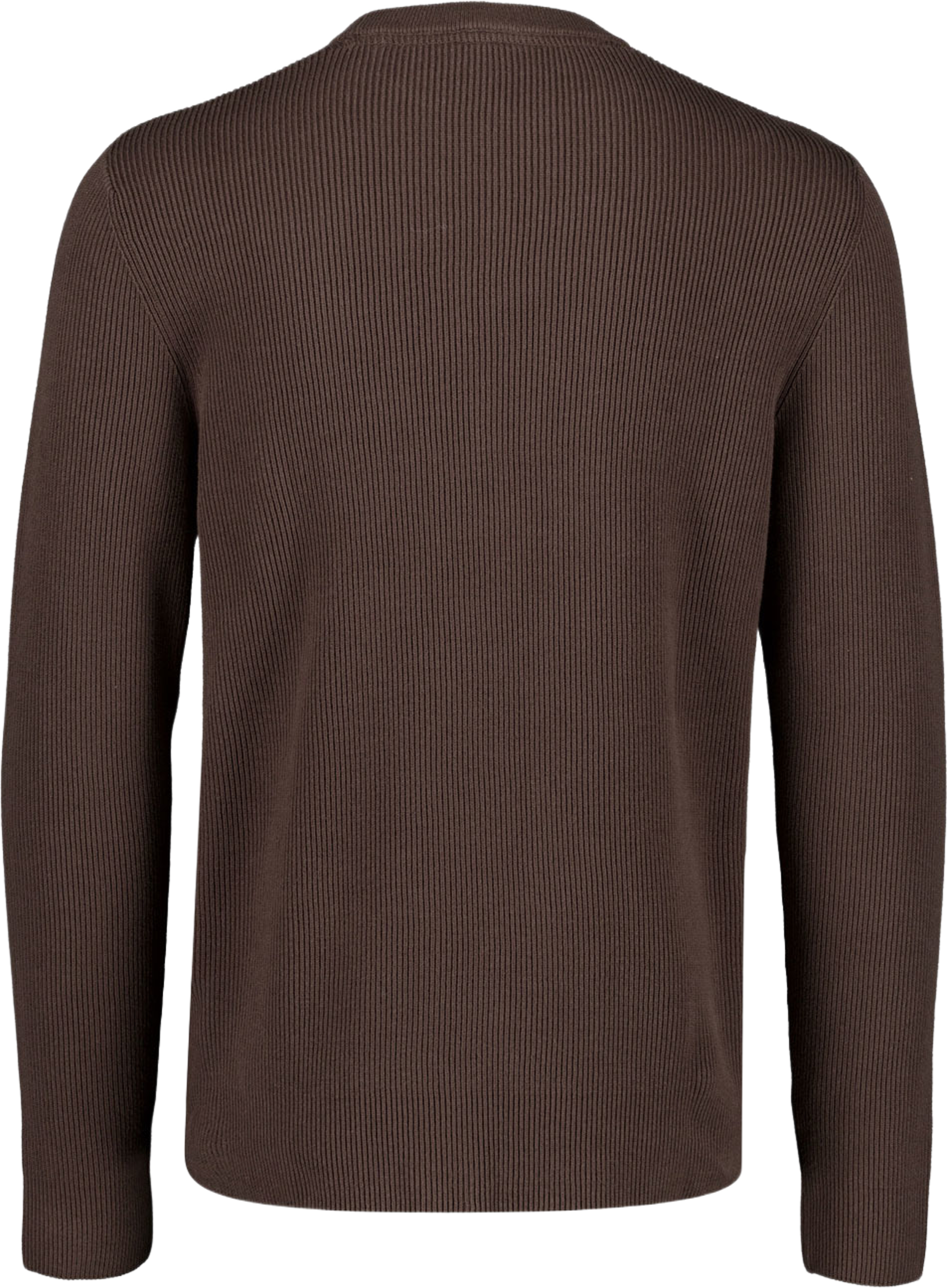 Rib Knitted O-Neck Knit, från Lindbergh, i färgen Dk Brown. Klicka för att öppna bilden i stort format