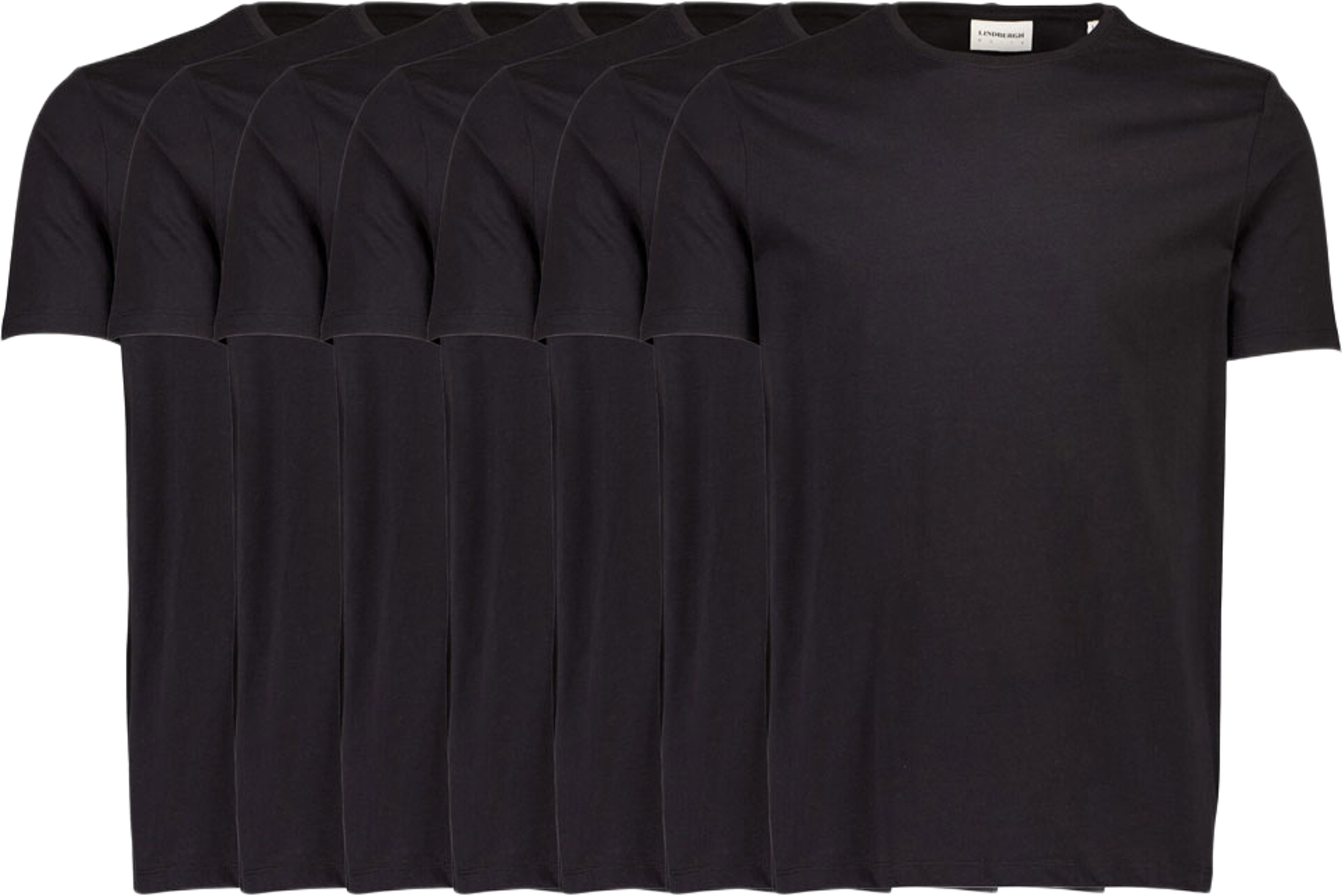 Basic o-neck tee S/S 7 pack, från Lindbergh, i färgen Black. Klicka för att öppna bilden i stort format