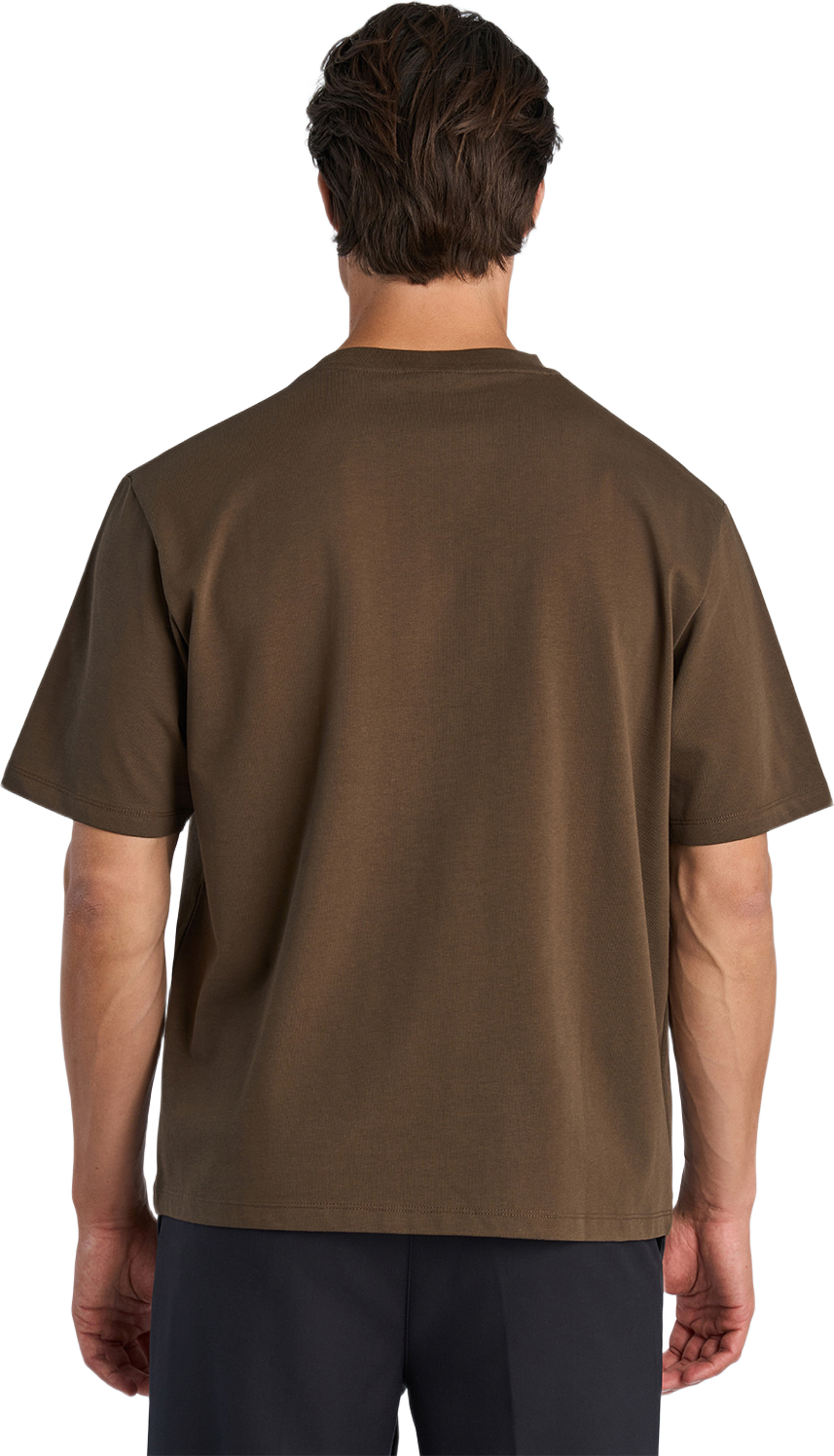 O-neck oversize cropped S/S, från Lindbergh, i färgen Dk Brown. Klicka för att öppna bilden i stort format