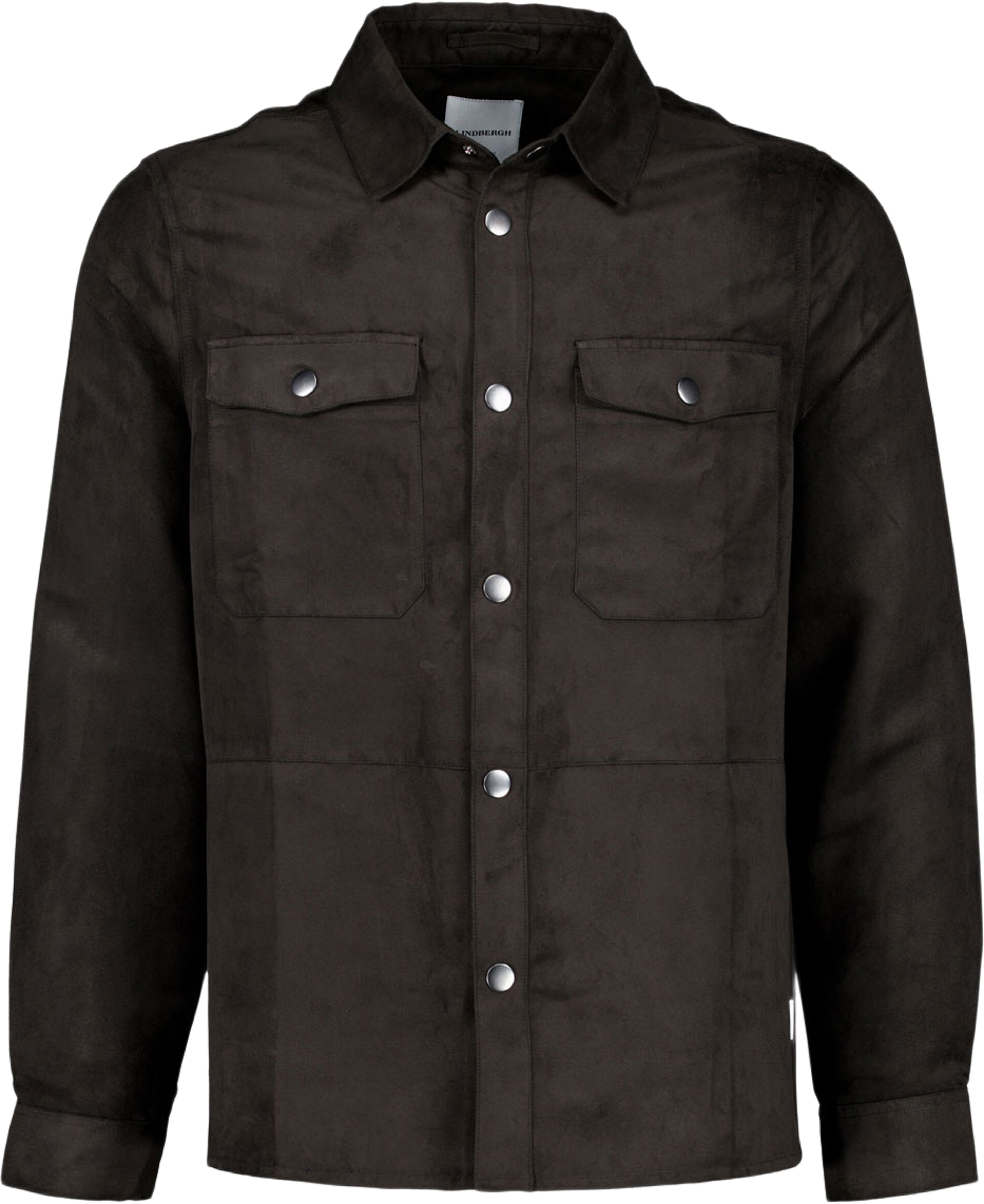 Micro suede overshirt, från Lindbergh, i färgen Black. Klicka för att öppna bilden i stort format