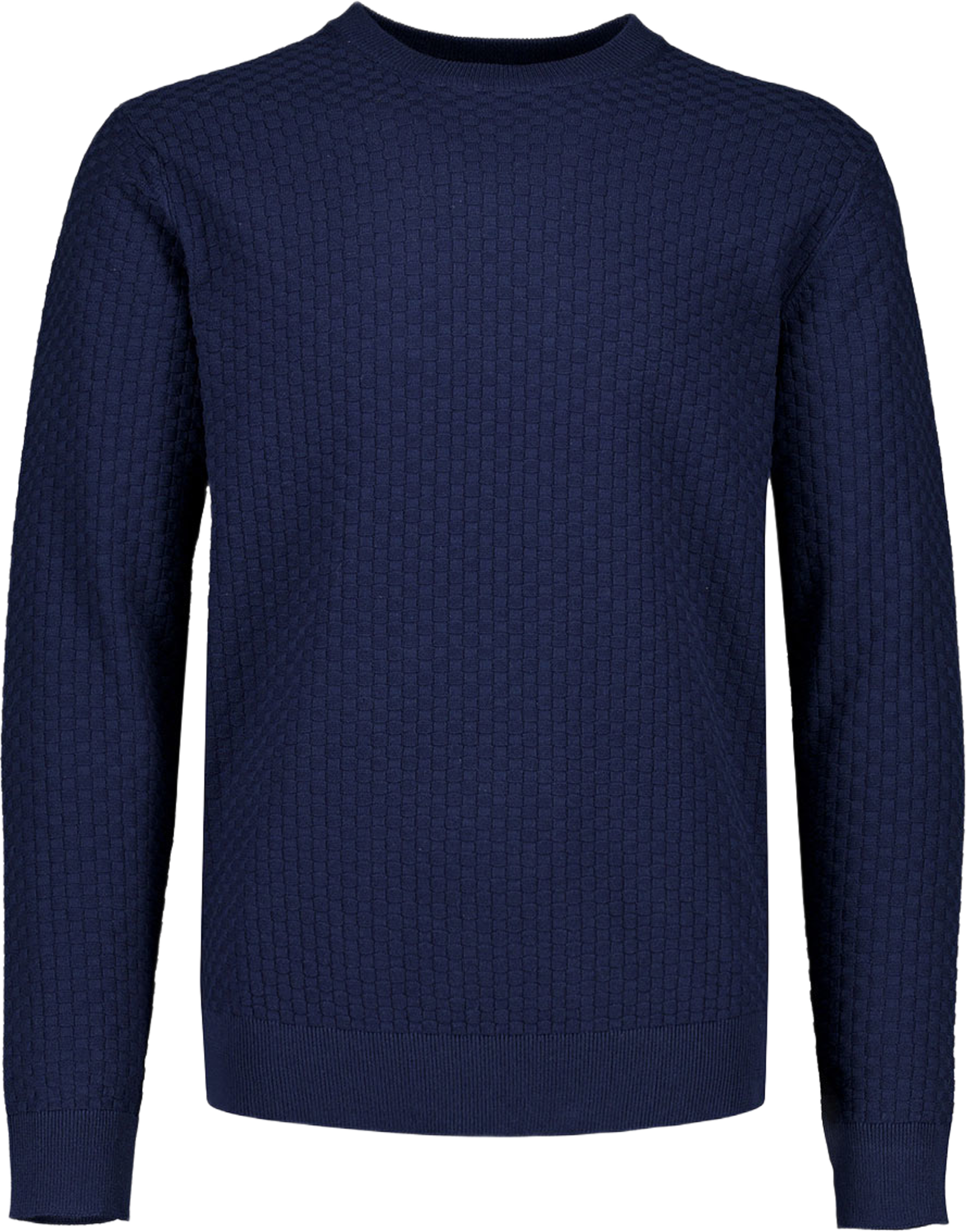Structure o-neck knit L/S, från Lindbergh, i färgen Navy. Klicka för att öppna bilden i stort format