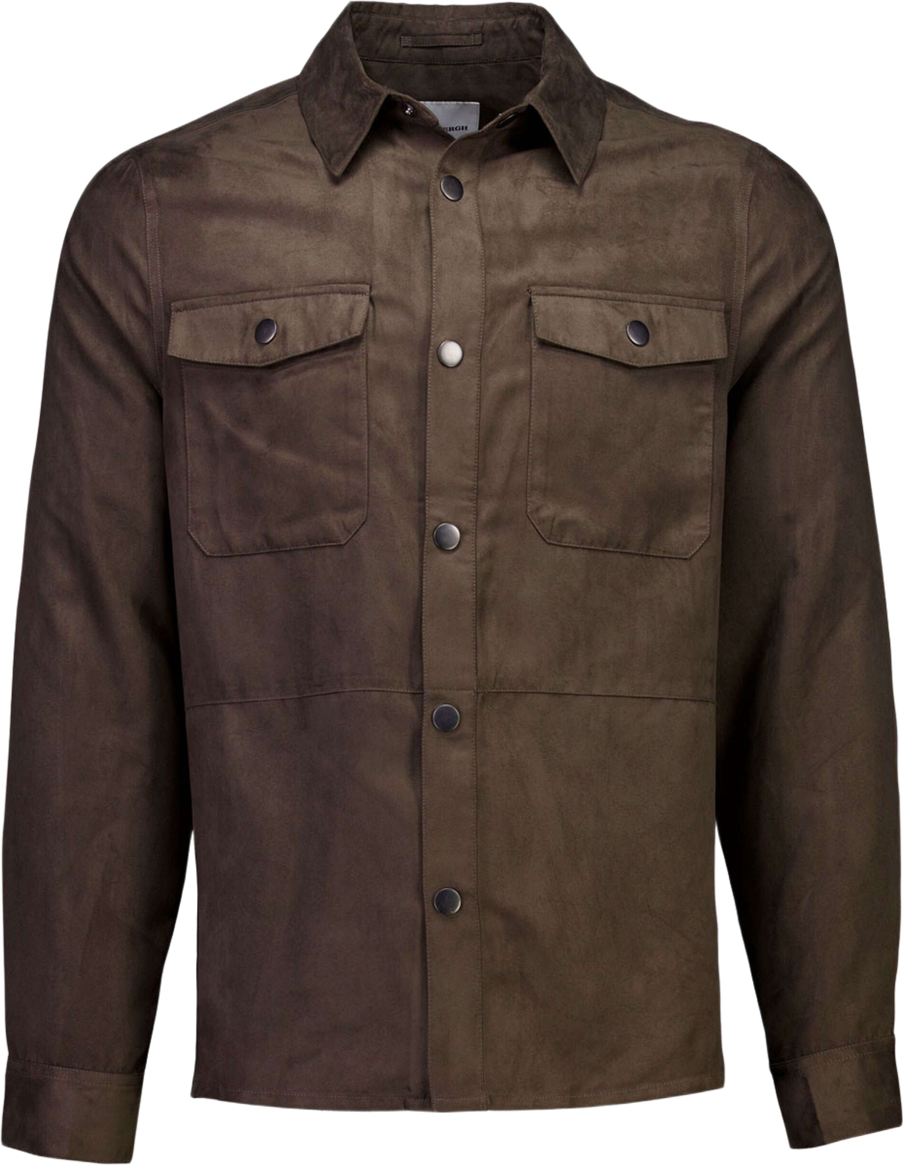 Micro suede overshirt, från Lindbergh, i färgen Brown. Klicka för att öppna bilden i stort format