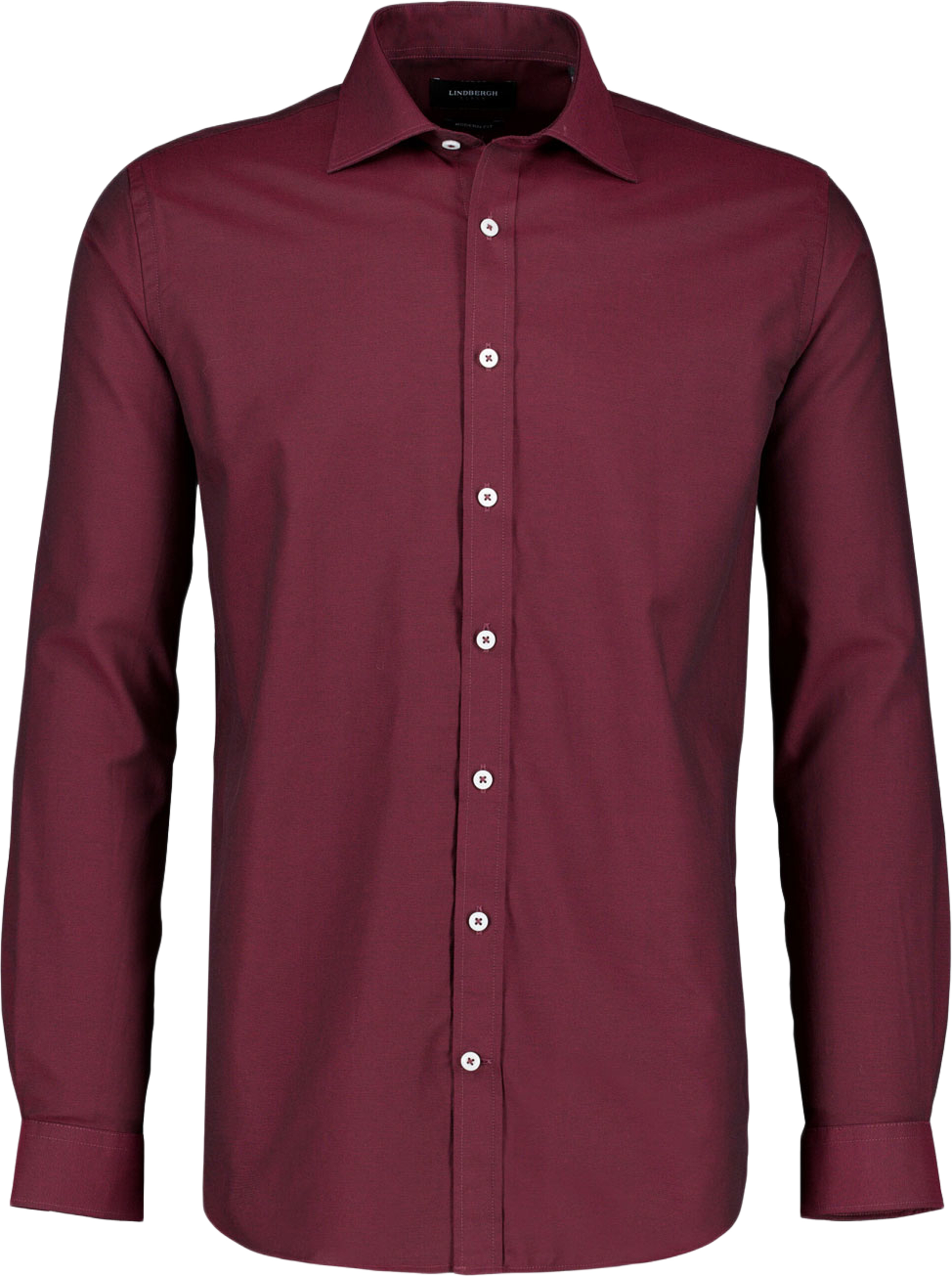 Dress shirt L/S, från Lindbergh, i färgen Burgundy. Klicka för att öppna bilden i stort format