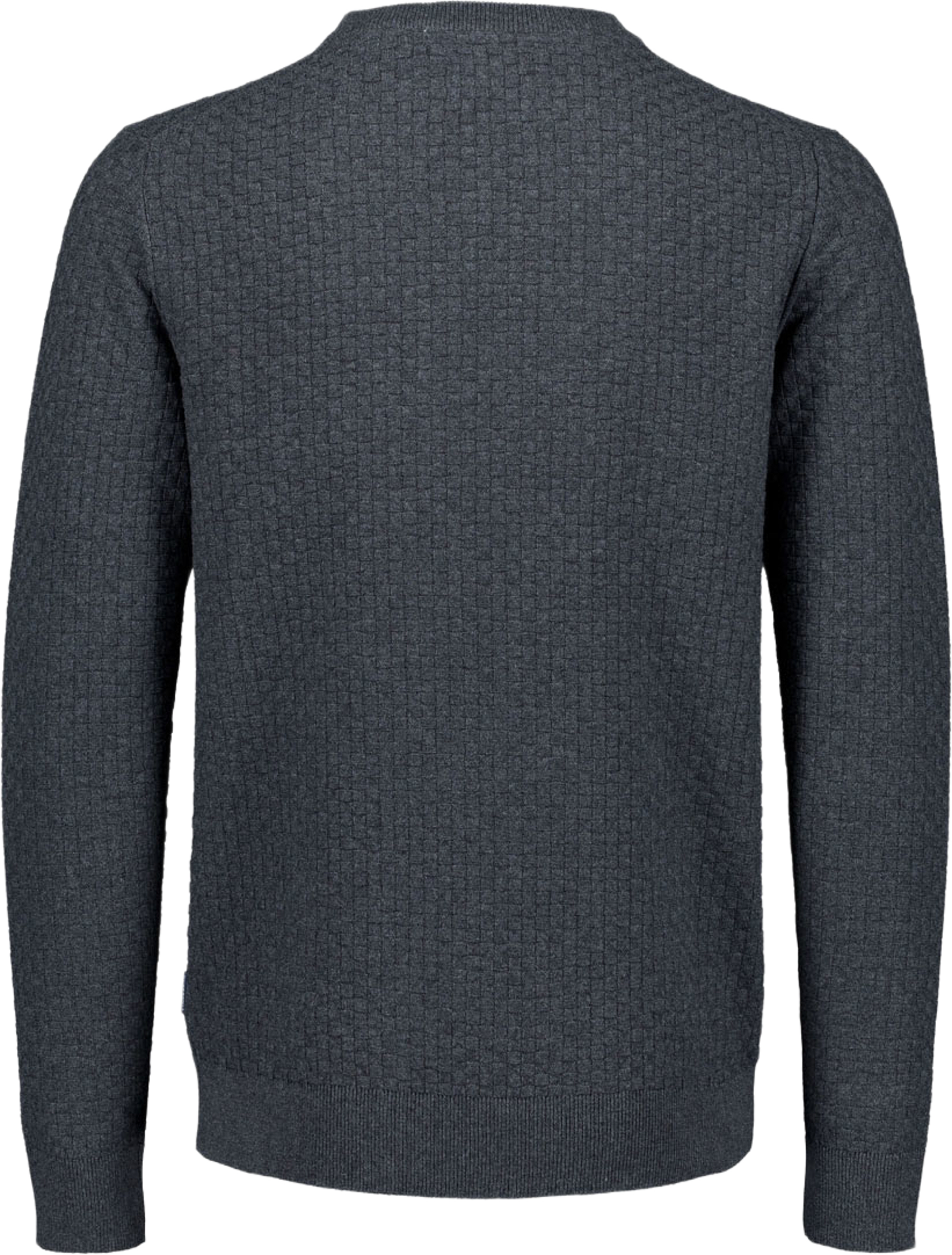 Structure o-neck knit L/S, från Lindbergh, i färgen Charcoal. Klicka för att öppna bilden i stort format