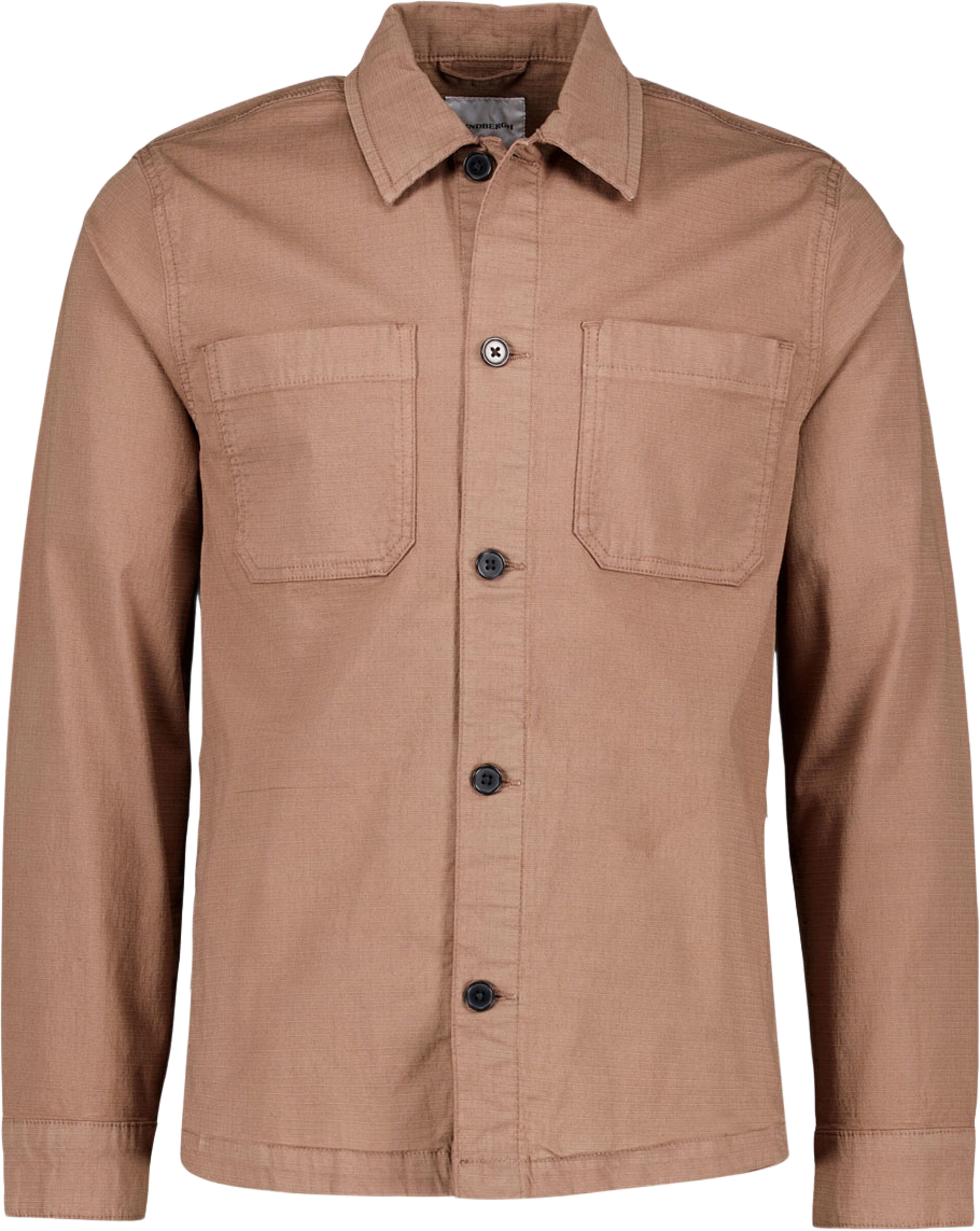 Rip stop overshirt, från Lindbergh, i färgen Brown. Klicka för att öppna bilden i stort format