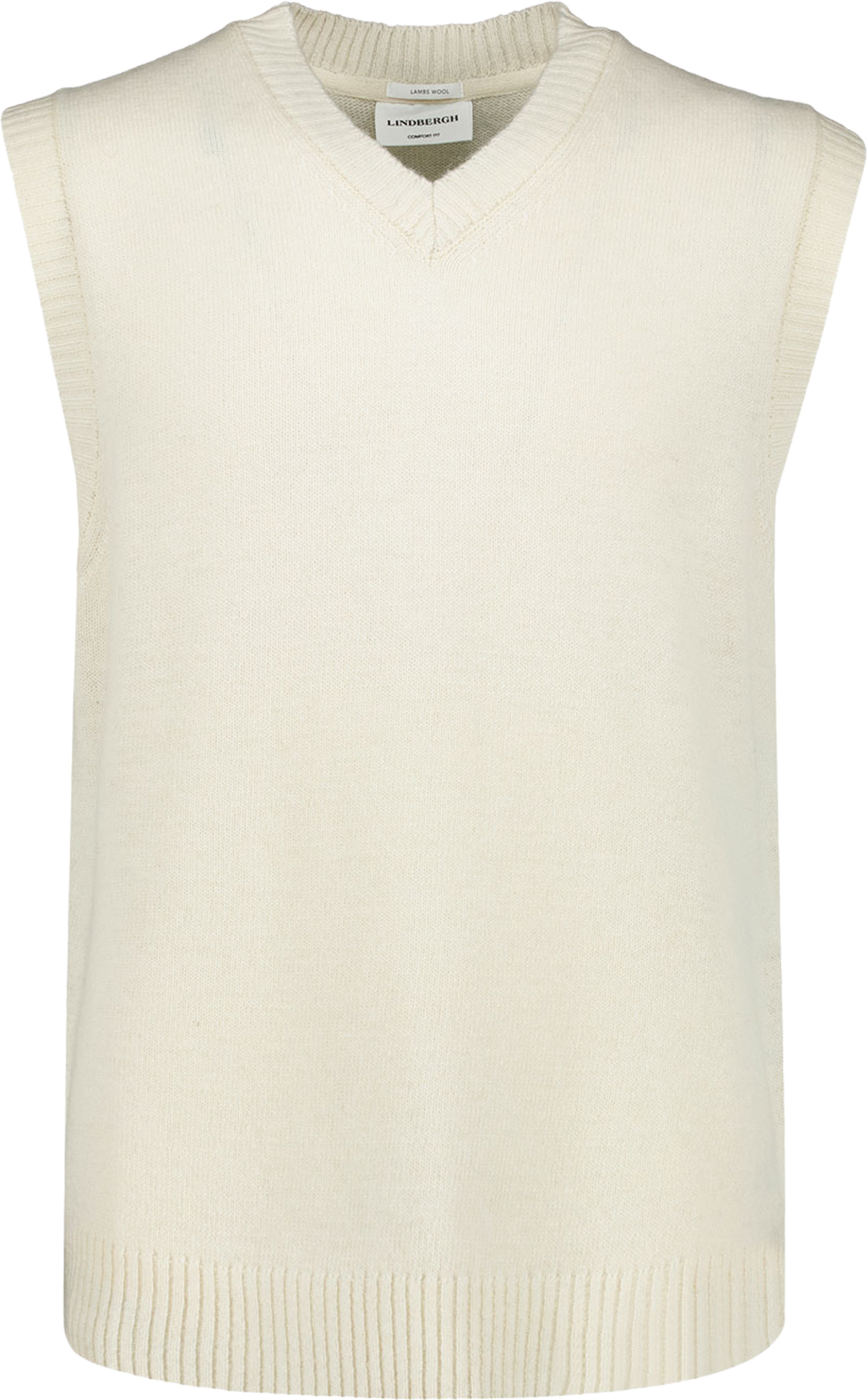 Lindbergh Lambswool v-neck slipover Knit, från Lindbergh, i färgen Chalk White. Klicka för att öppna bilden i stort format