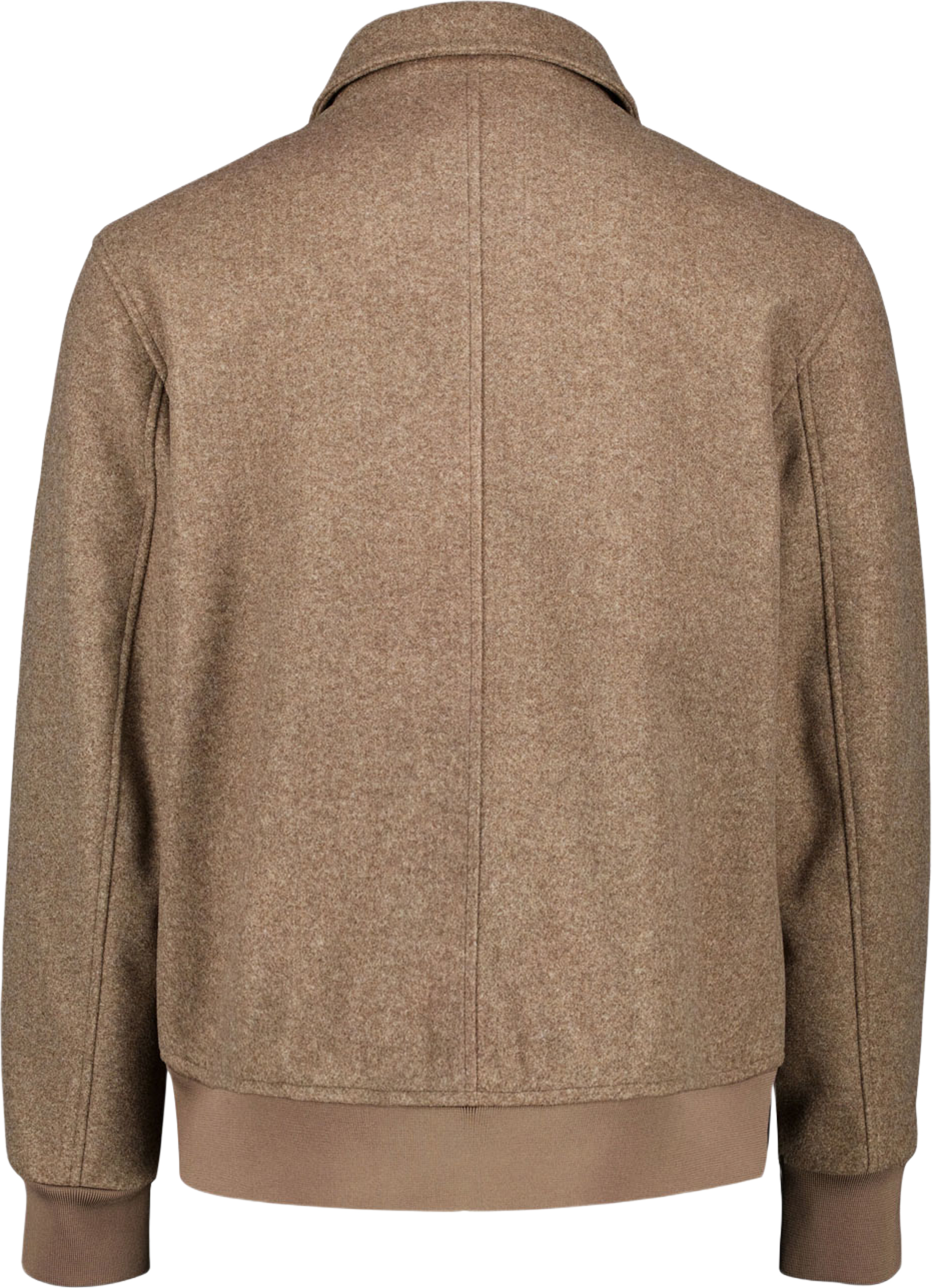 Wool Look Zip-Through Jacket, från Lindbergh, i färgen Brown Mel. Klicka för att öppna bilden i stort format