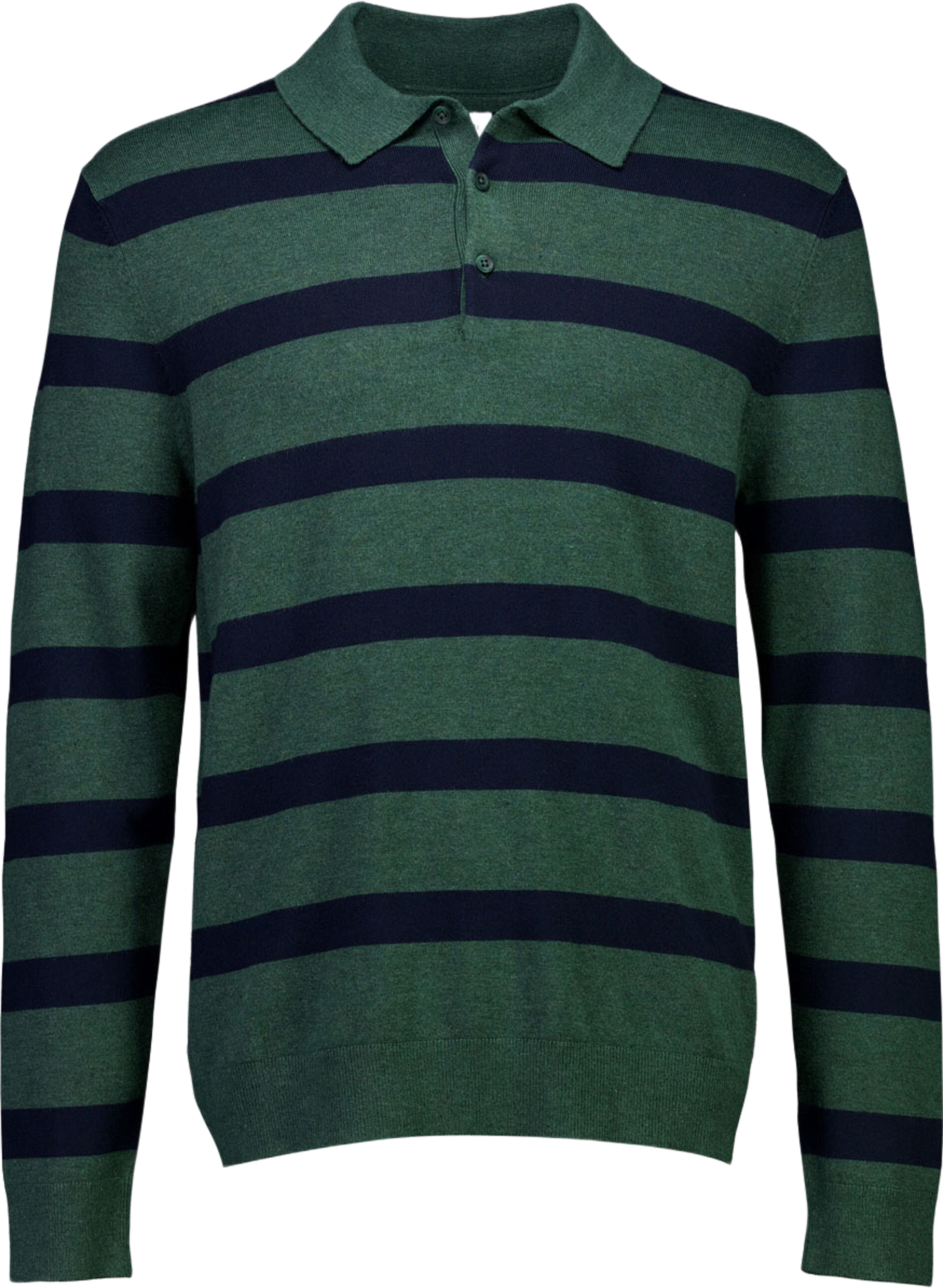 Long sleeve poloshirt, från Lindbergh, i färgen Pine Green Mel. Klicka för att öppna bilden i stort format