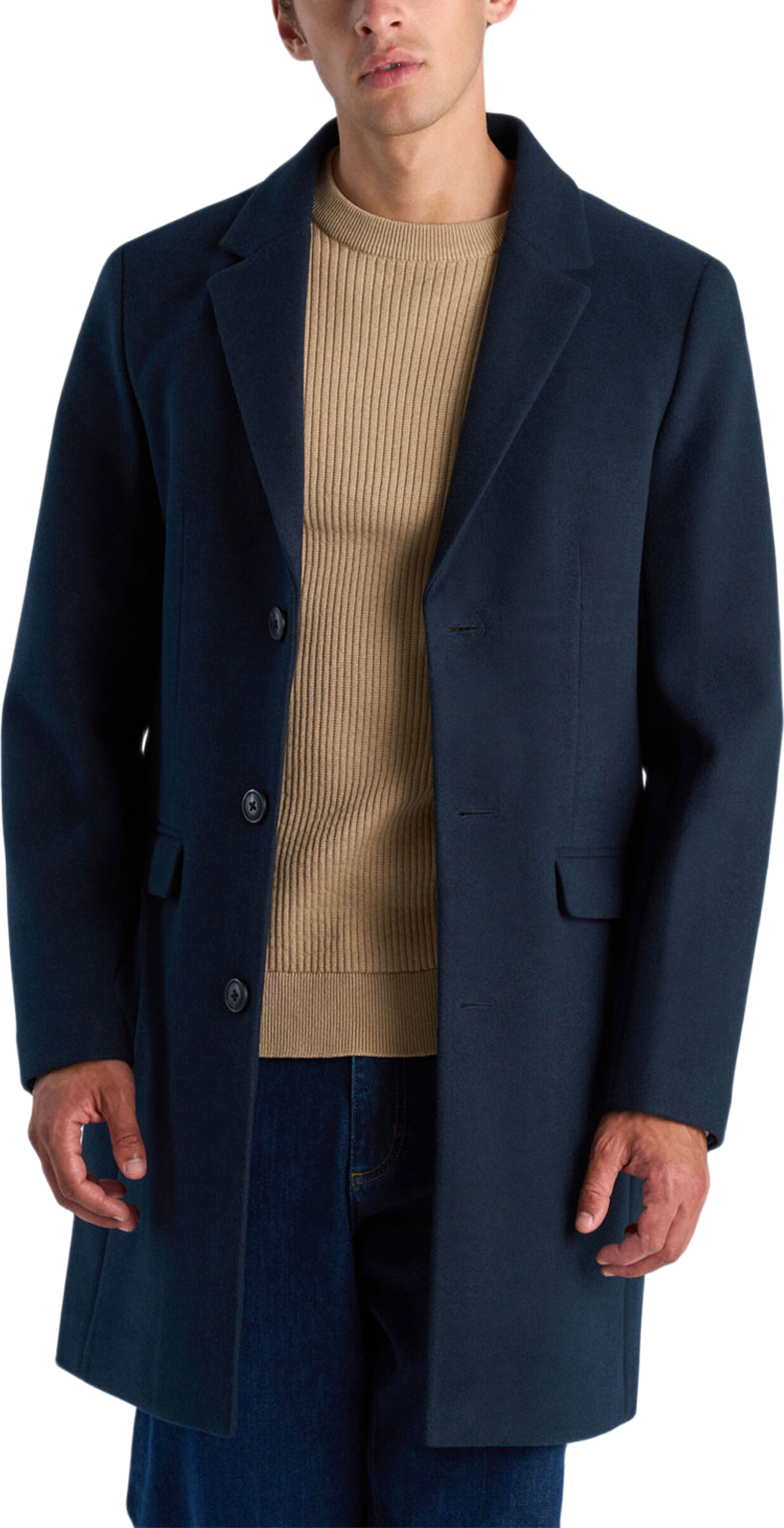 Classic Coat, från Lindbergh, i färgen Navy. Klicka för att öppna bilden i stort format