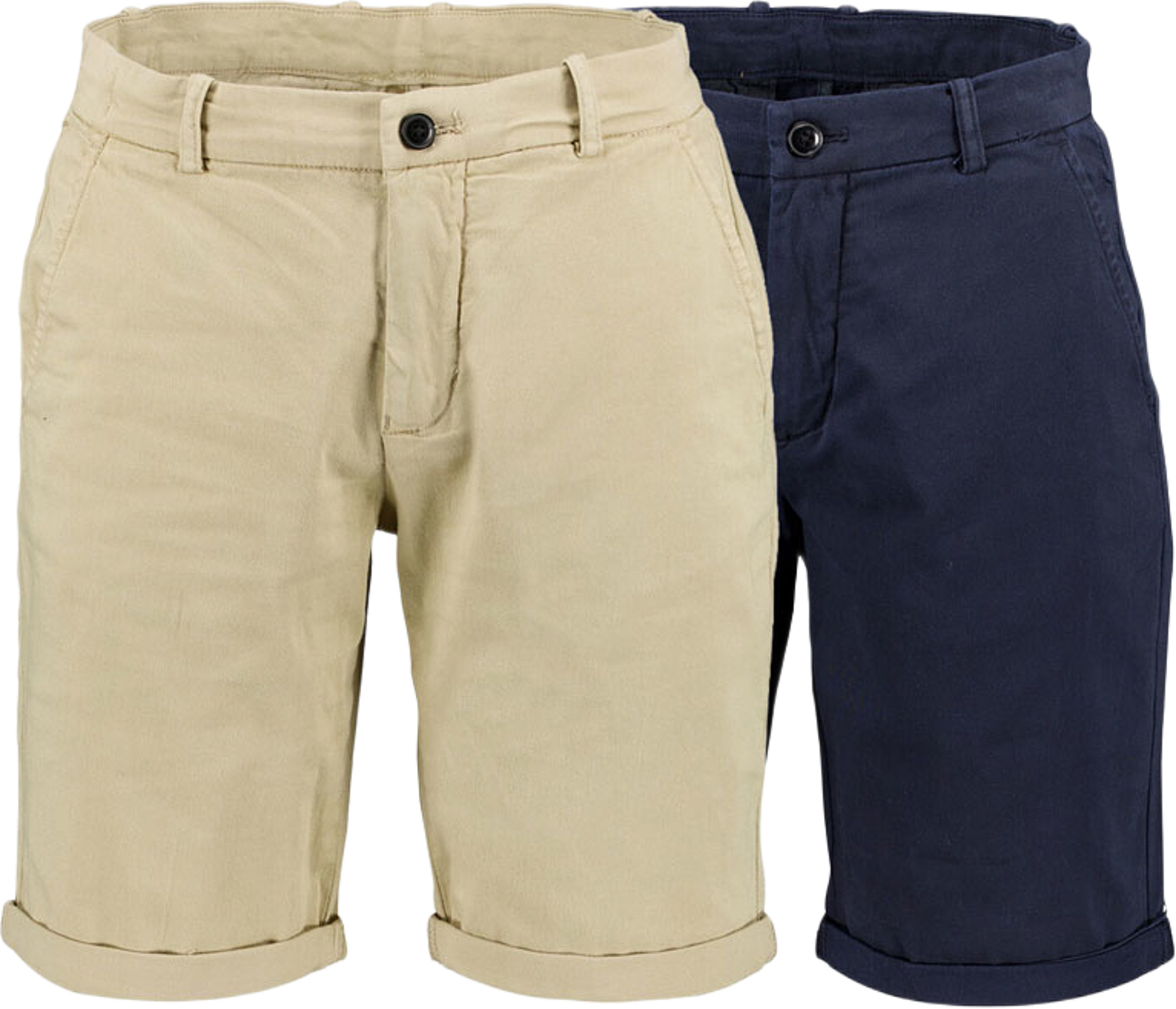 Superflex chino shorts 2pack, från Lindbergh, i färgen Sand Navy. Klicka för att öppna bilden i stort format