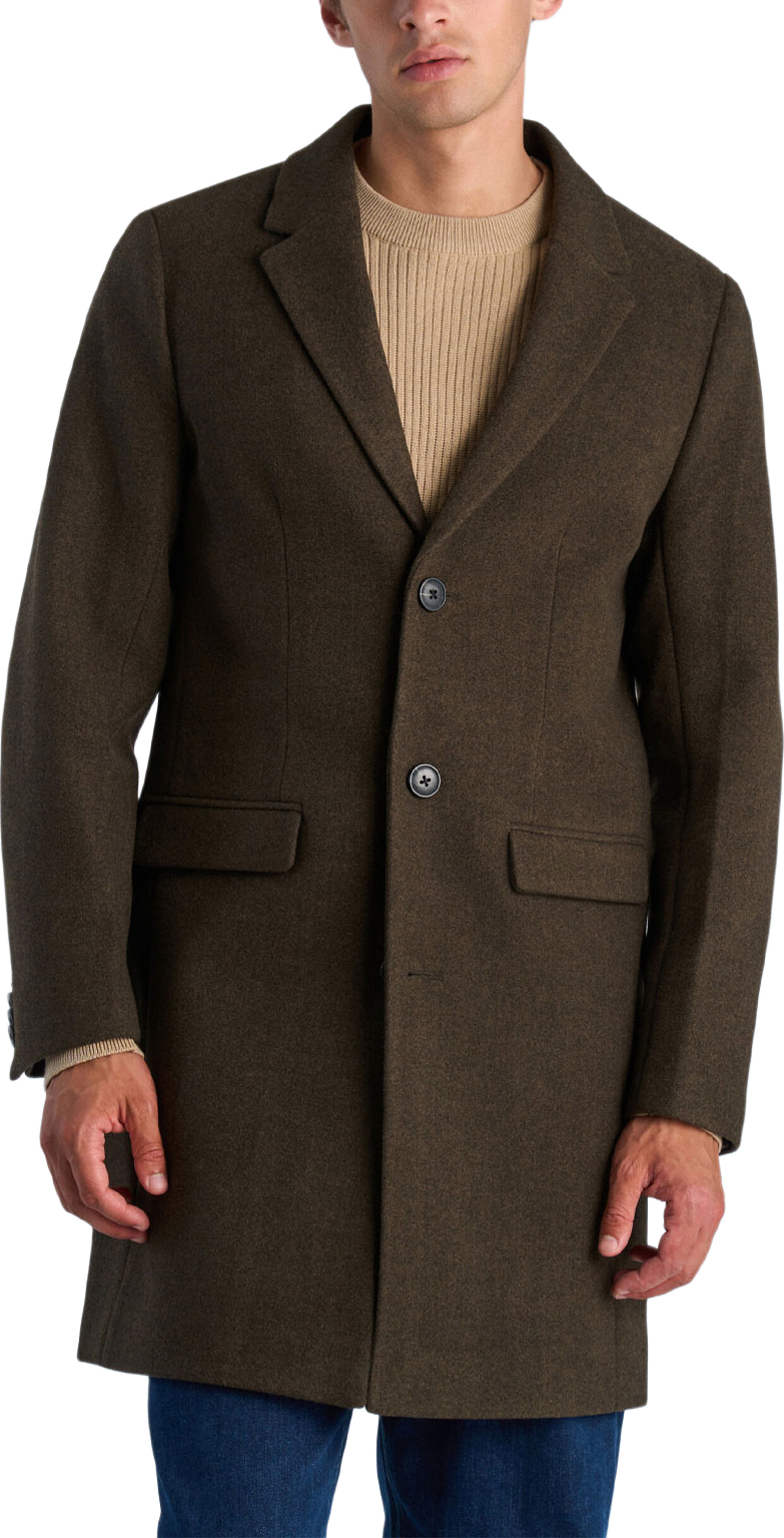 Classic Coat, från Lindbergh, i färgen Dk Brown Mel. Klicka för att öppna bilden i stort format