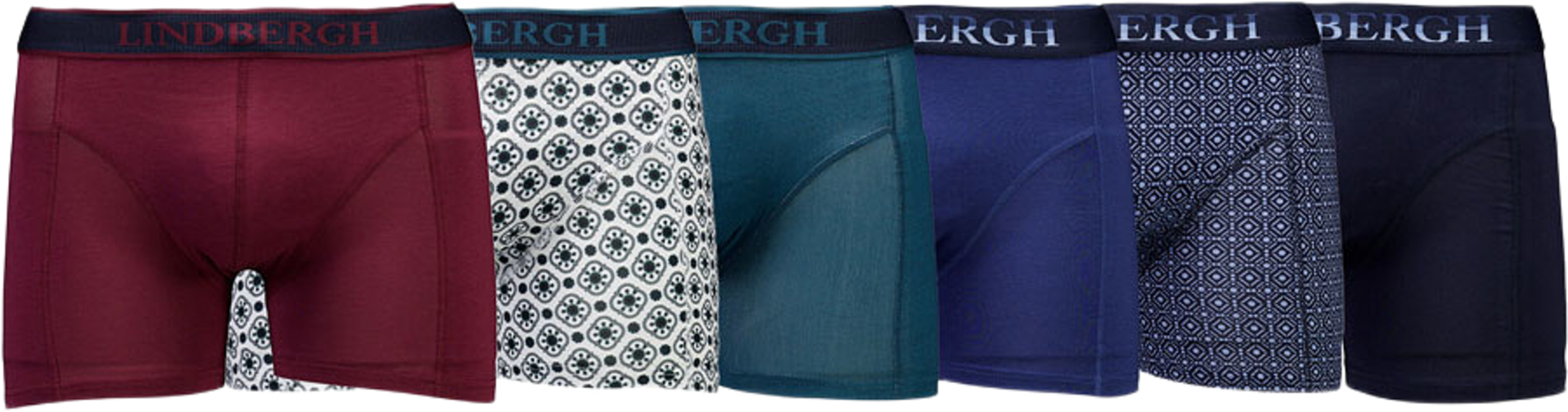 Bamboo basic boxers 6-pack, från Lindbergh, i färgen Mixed Box. Klicka för att öppna bilden i stort format