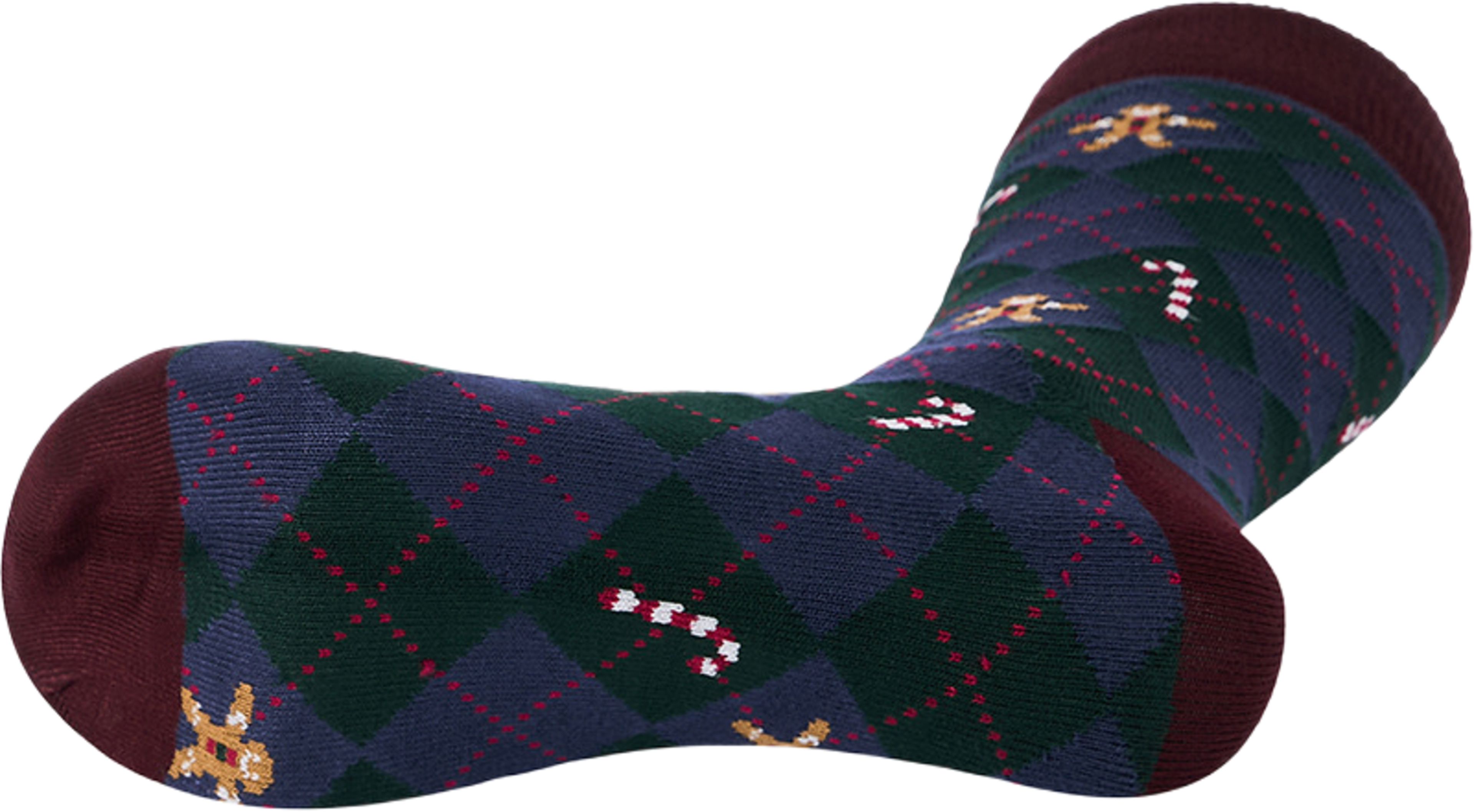 Christmas Bamboo Socks, från Lindbergh, i färgen Deep Red. Klicka för att öppna bilden i stort format