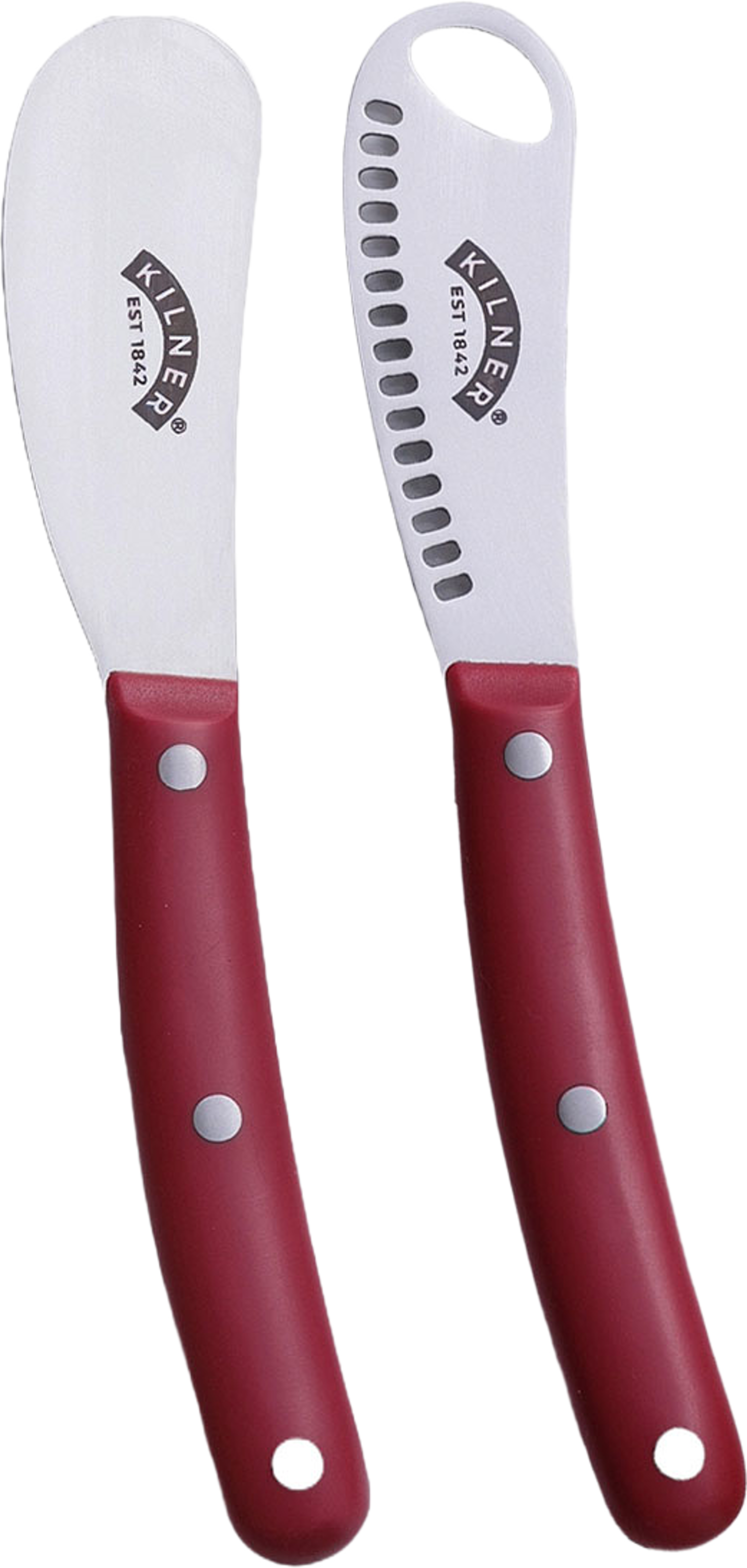 Smörkniv Set 2 st, från Kilner, i färgen Silver/Red. Klicka för att öppna bilden i stort format