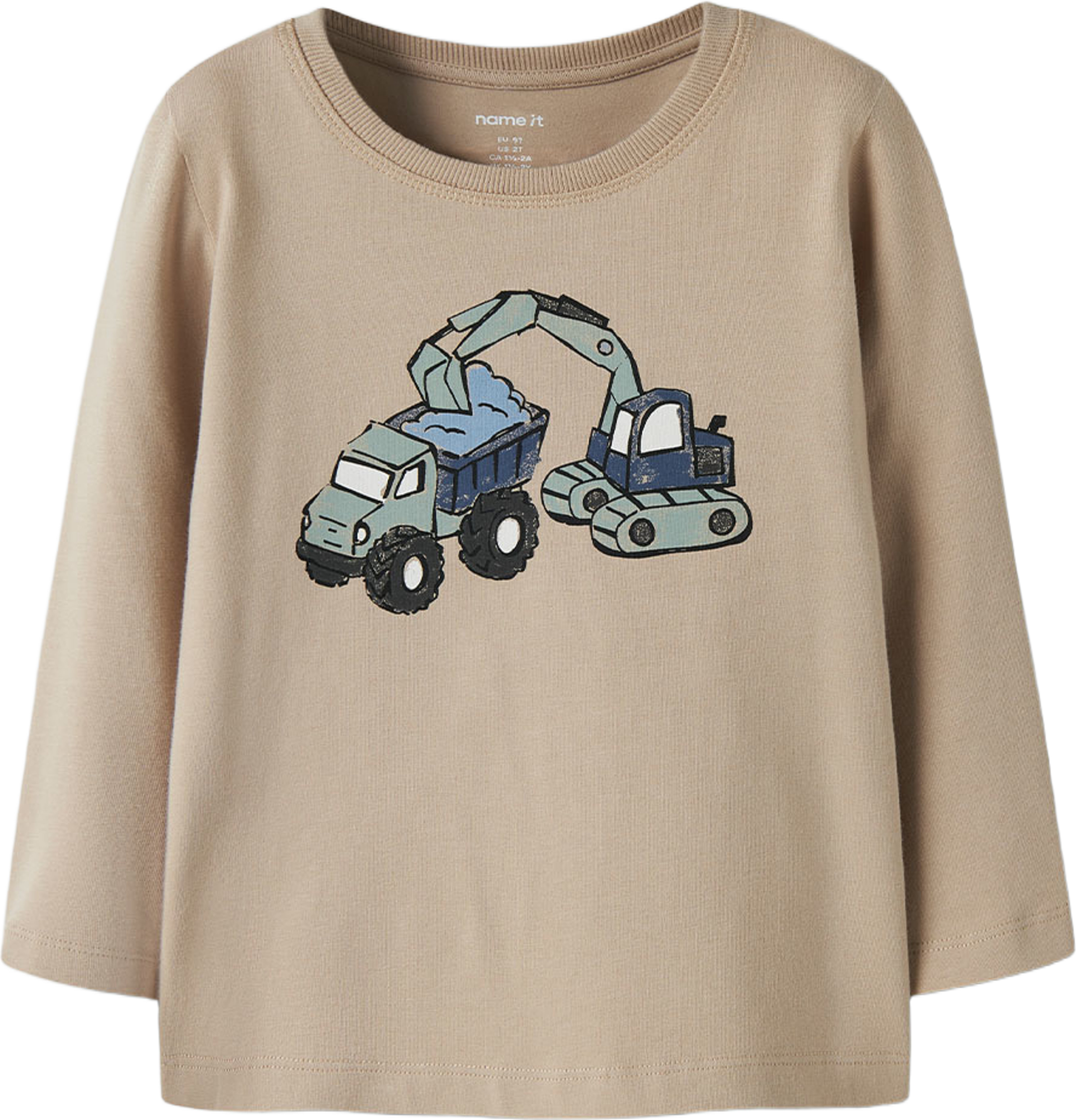 Karke T-Shirt, från Name It, i färgen Sesame. Klicka för att öppna bilden i stort format
