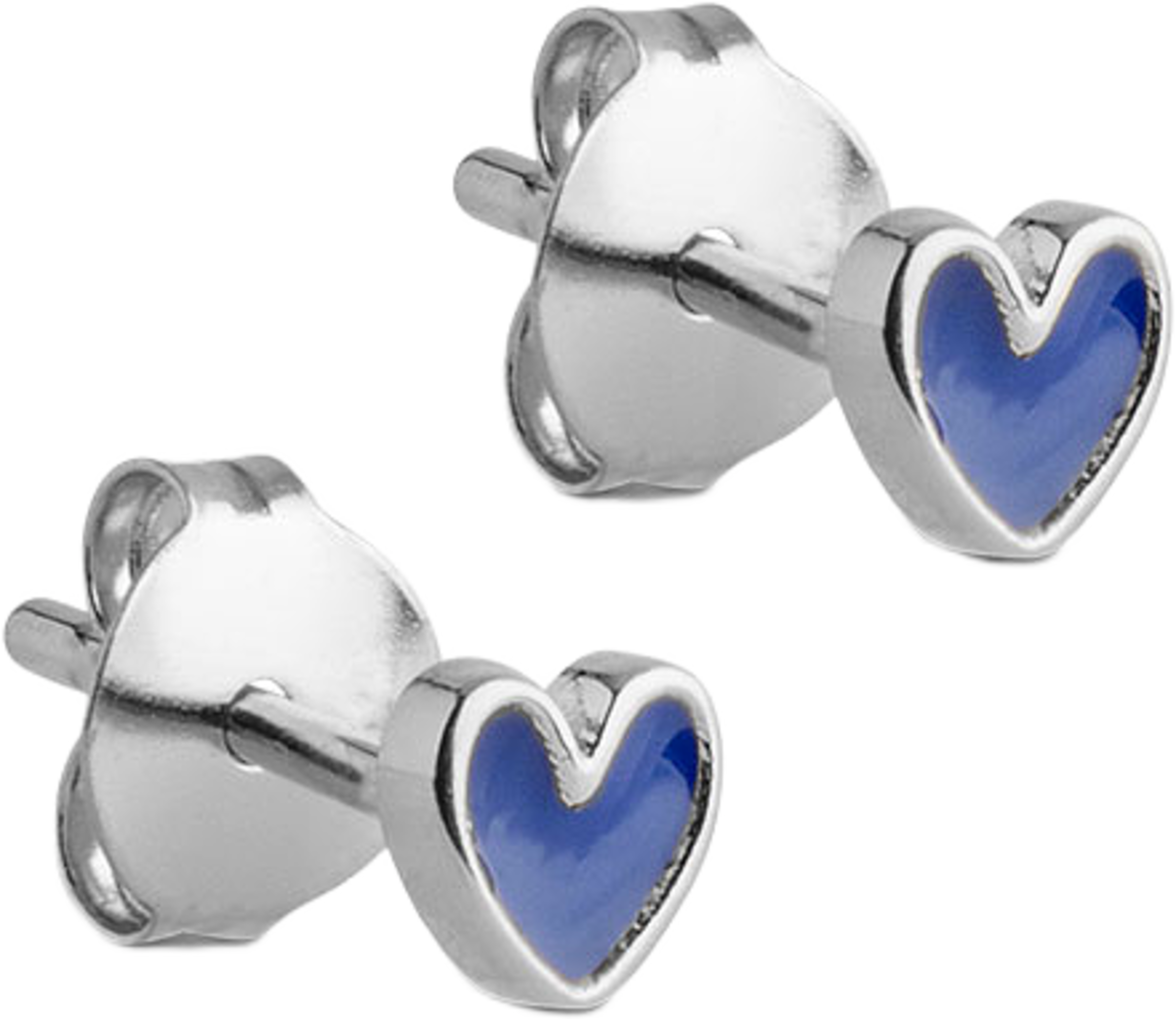 Studs Earrings, Amore, från ENAMEL Copenhagen, i färgen Indigo Silver. Klicka för att öppna bilden i stort format