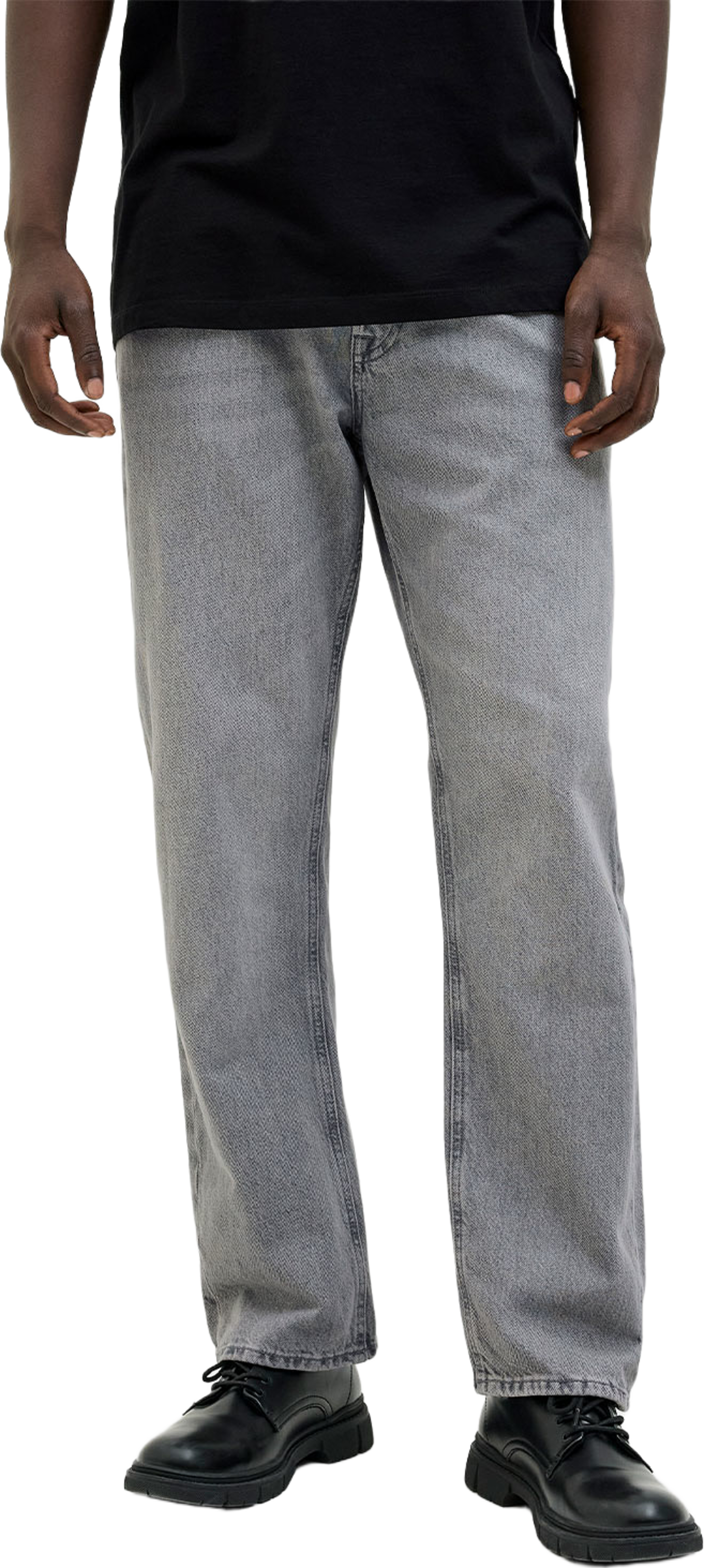 Chris Relaxed Fit Jeans, från Jack & Jones, i färgen Grey Denim. Klicka för att öppna bilden i stort format