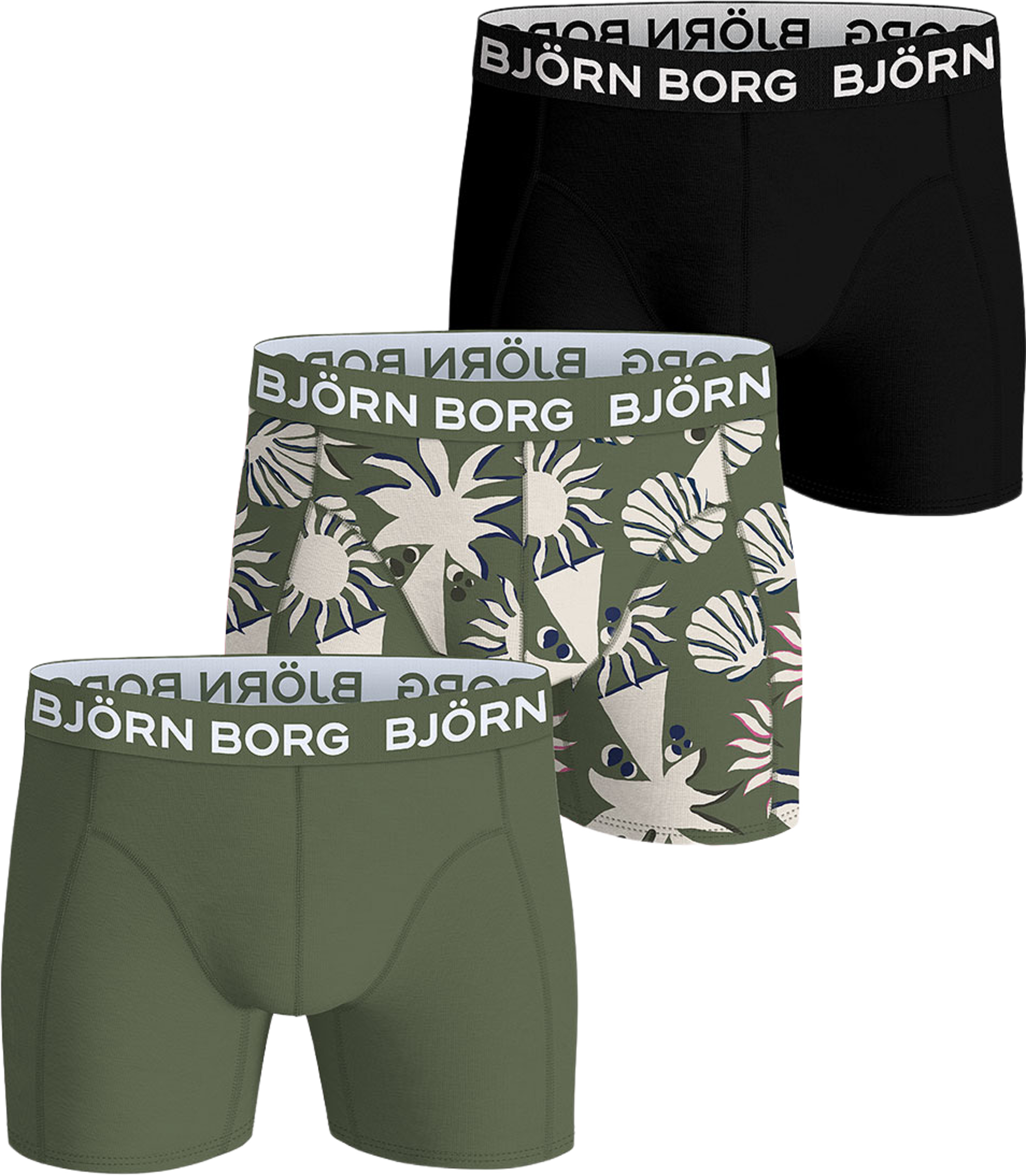 Bamboo Cotton Blend Boxer 3p, från Björn Borg, i färgen Multipack 1. Klicka för att öppna bilden i stort format
