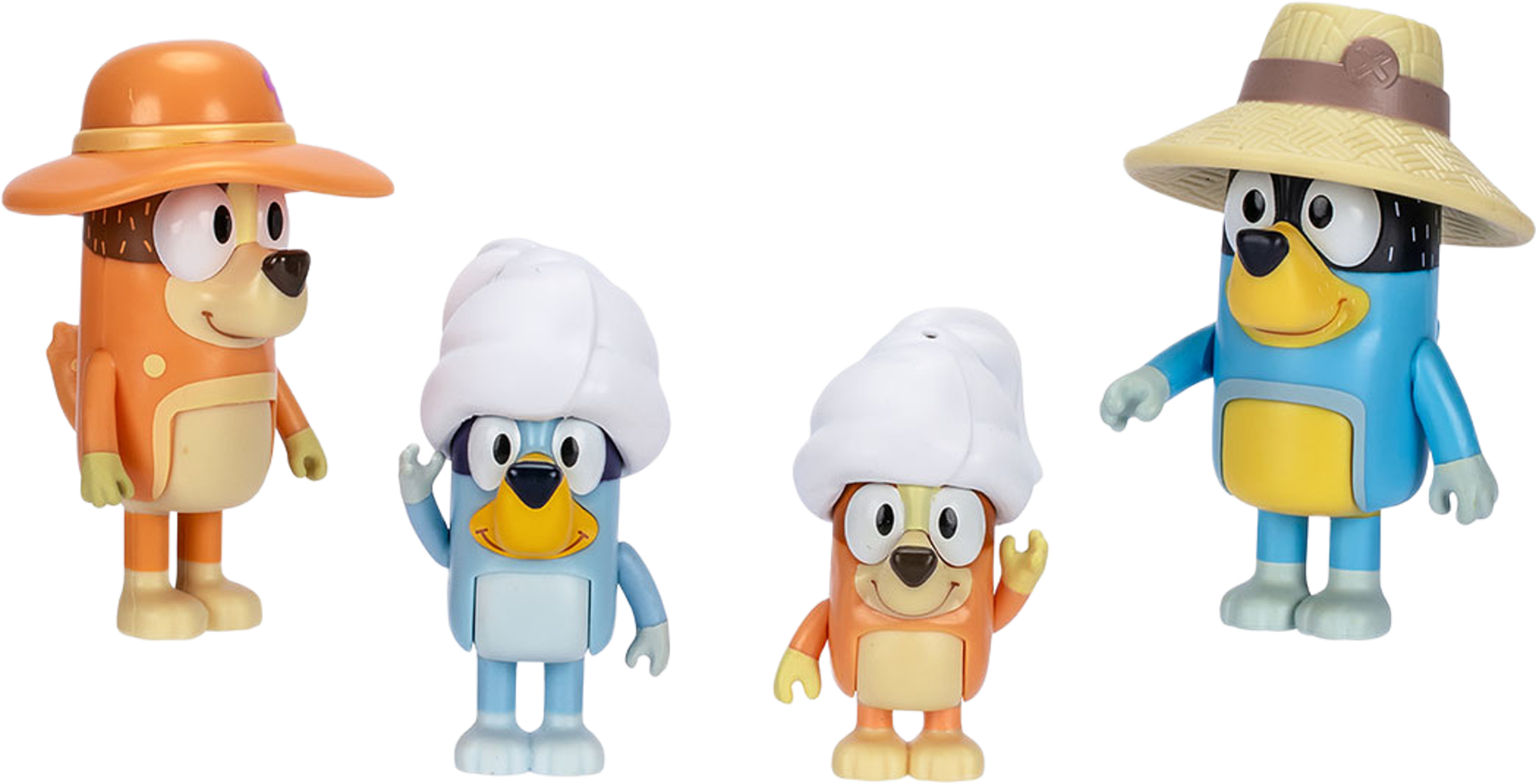 Holiday Figure 4pk Family Trip, från Bluey, i färgen Multicolor. Klicka för att öppna bilden i stort format