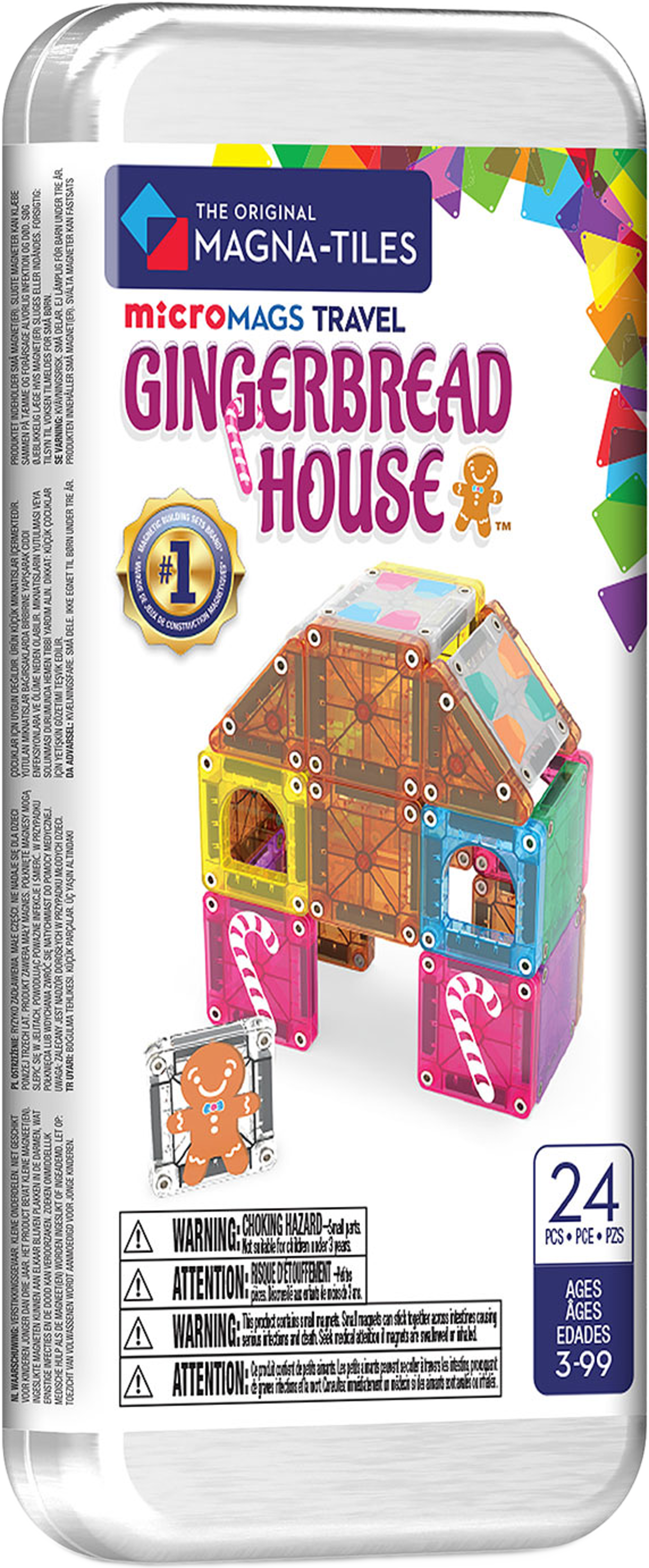 MAGNA-TILES Reseset Pepparkakshus 24 Delar, från Magna-Tiles, i färgen Multicolor. Klicka för att öppna bilden i stort format