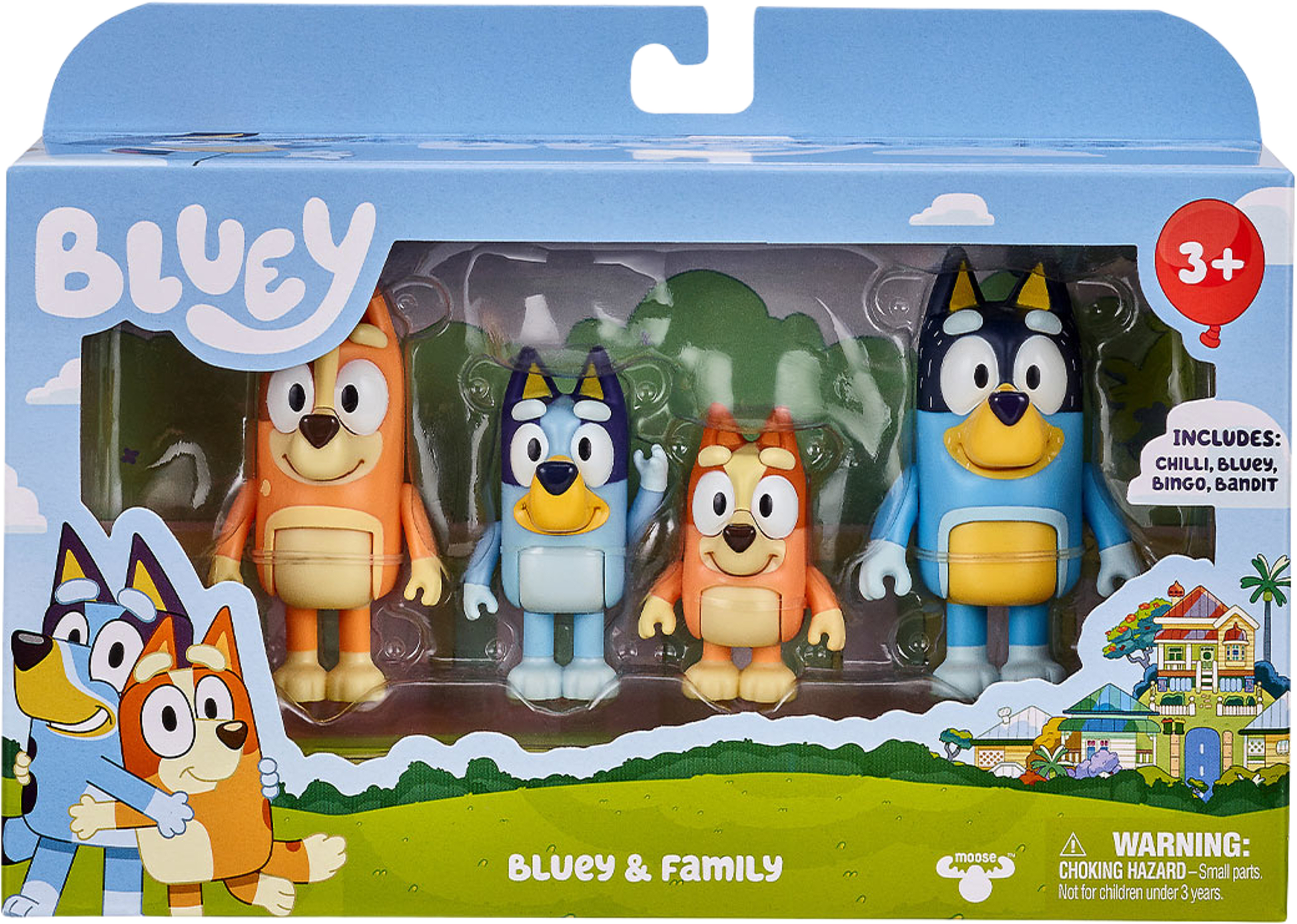 4 pack Figurer, Bluey-familjen, från Bluey, i färgen Multicolor. Klicka för att öppna bilden i stort format