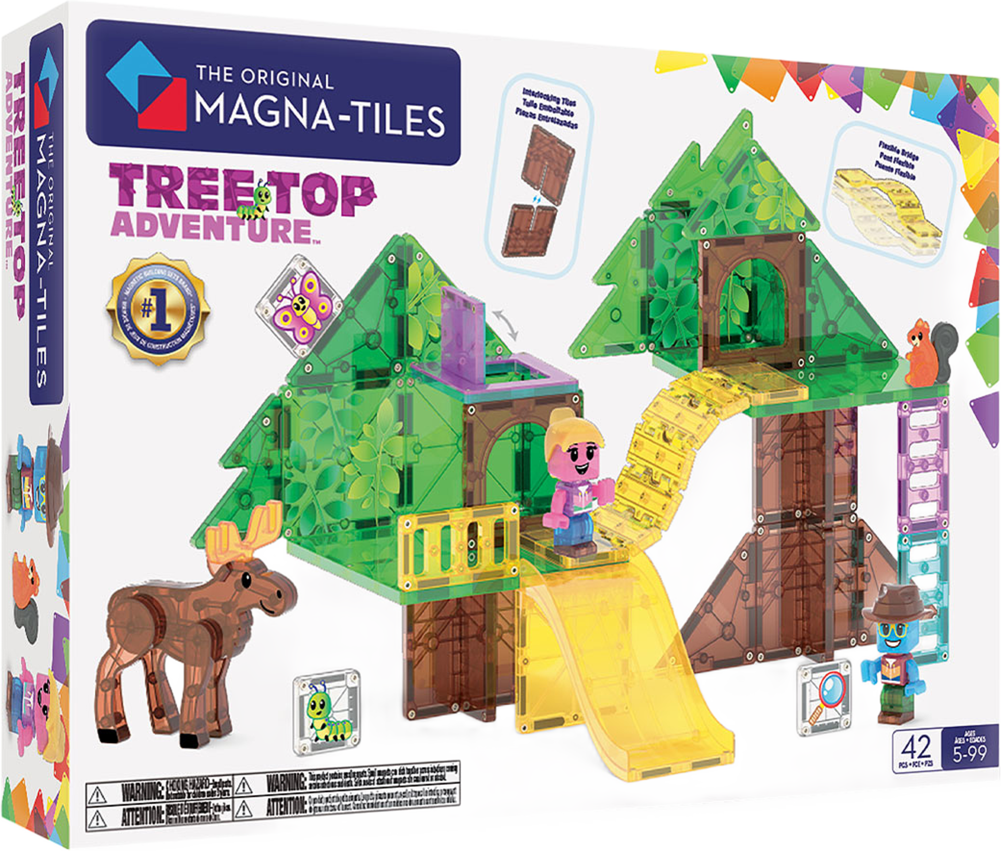 MAGNA-TILES Trädtopsäventyr 42 Delar, från Magna-Tiles, i färgen Multicolor. Klicka för att öppna bilden i stort format
