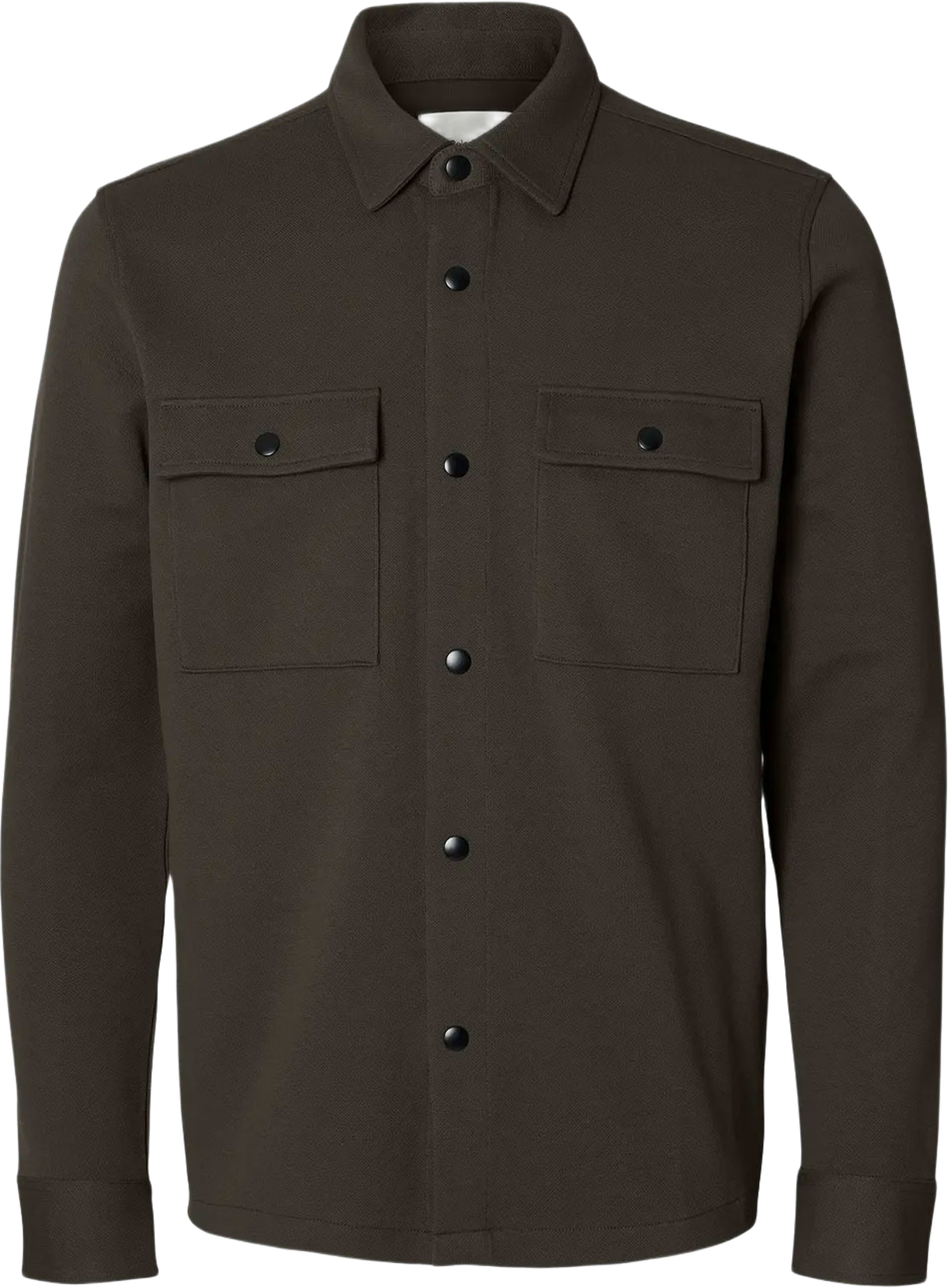 Jackie Sweat Jacket, från Selected, i färgen Peat. Klicka för att öppna bilden i stort format
