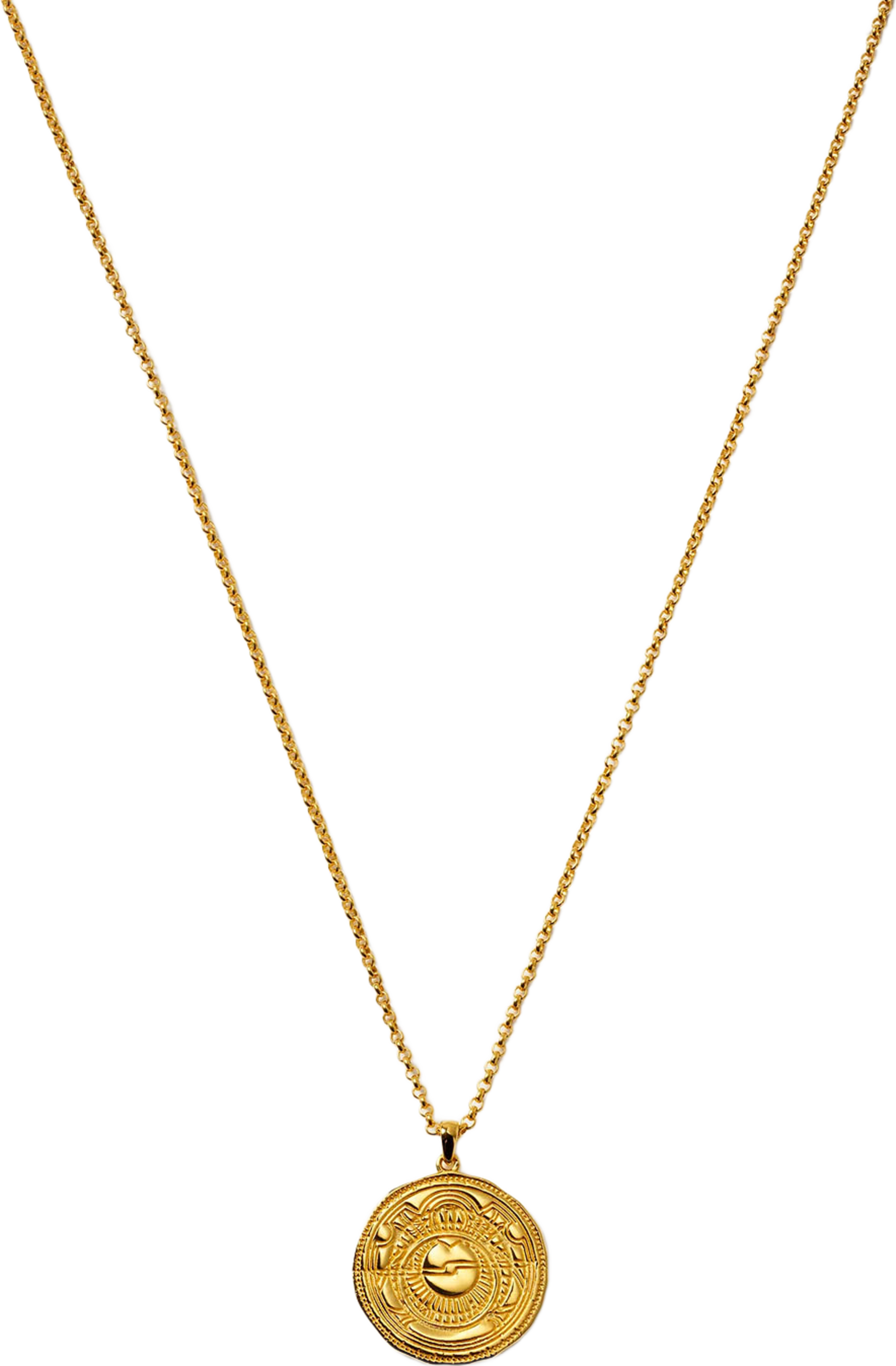 Lucky Coin Navigate Necklace, från Syster P, i färgen Gold. Klicka för att öppna bilden i stort format