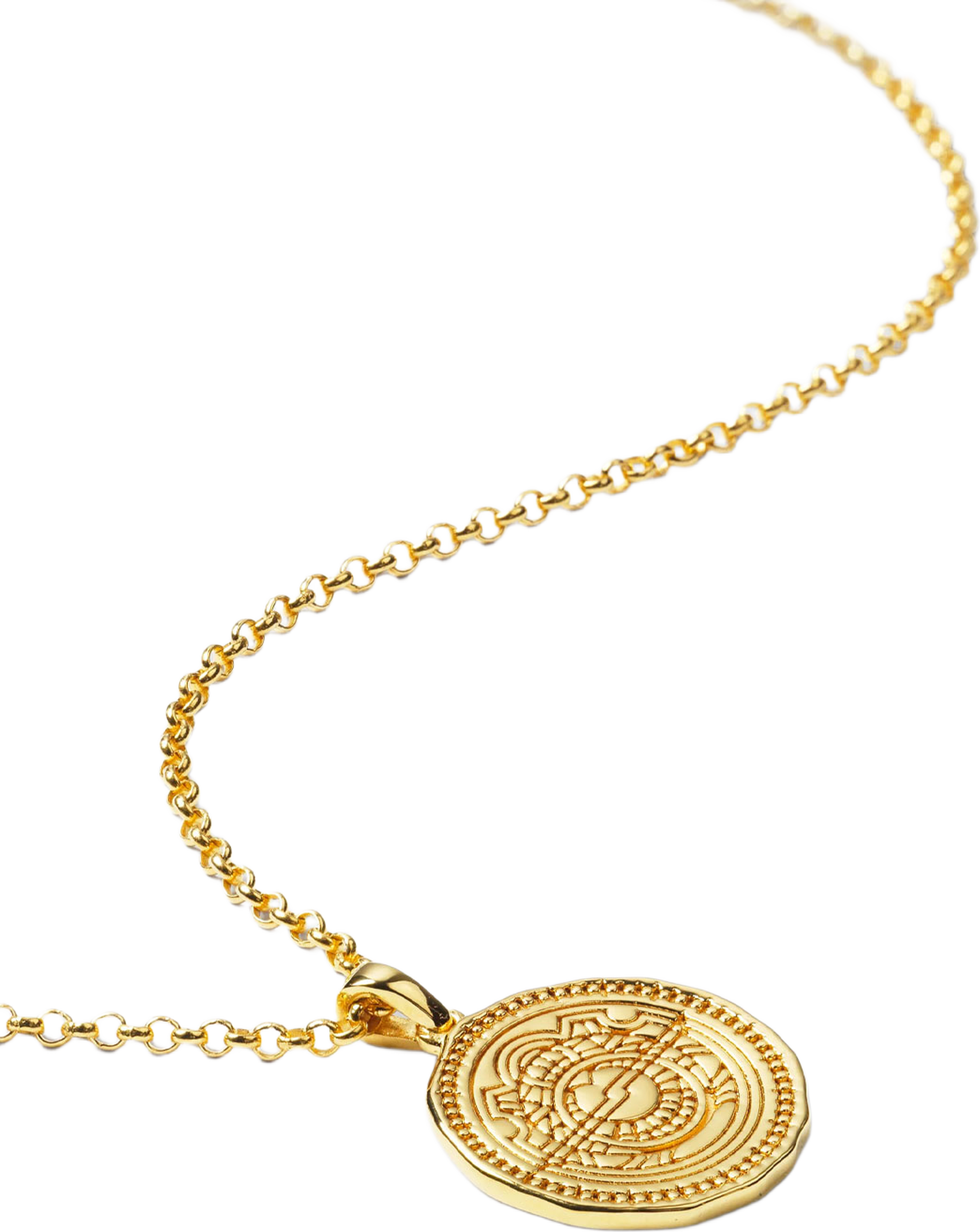Lucky Coin Navigate Necklace, från Syster P, i färgen Gold. Klicka för att öppna bilden i stort format