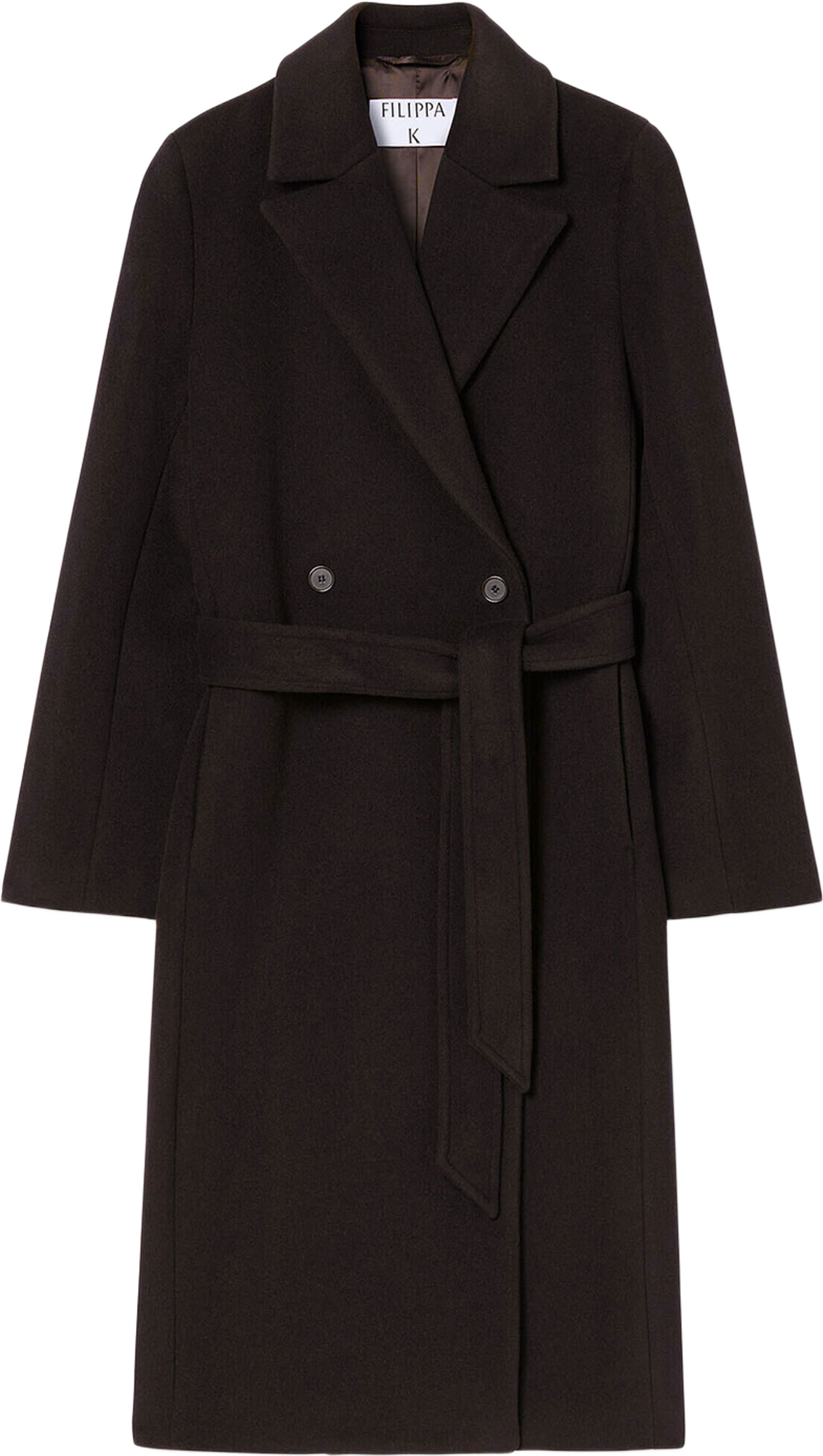 Soft Wool Belted Coat, från Filippa K, i färgen Dark Chocolate. Klicka för att öppna bilden i stort format