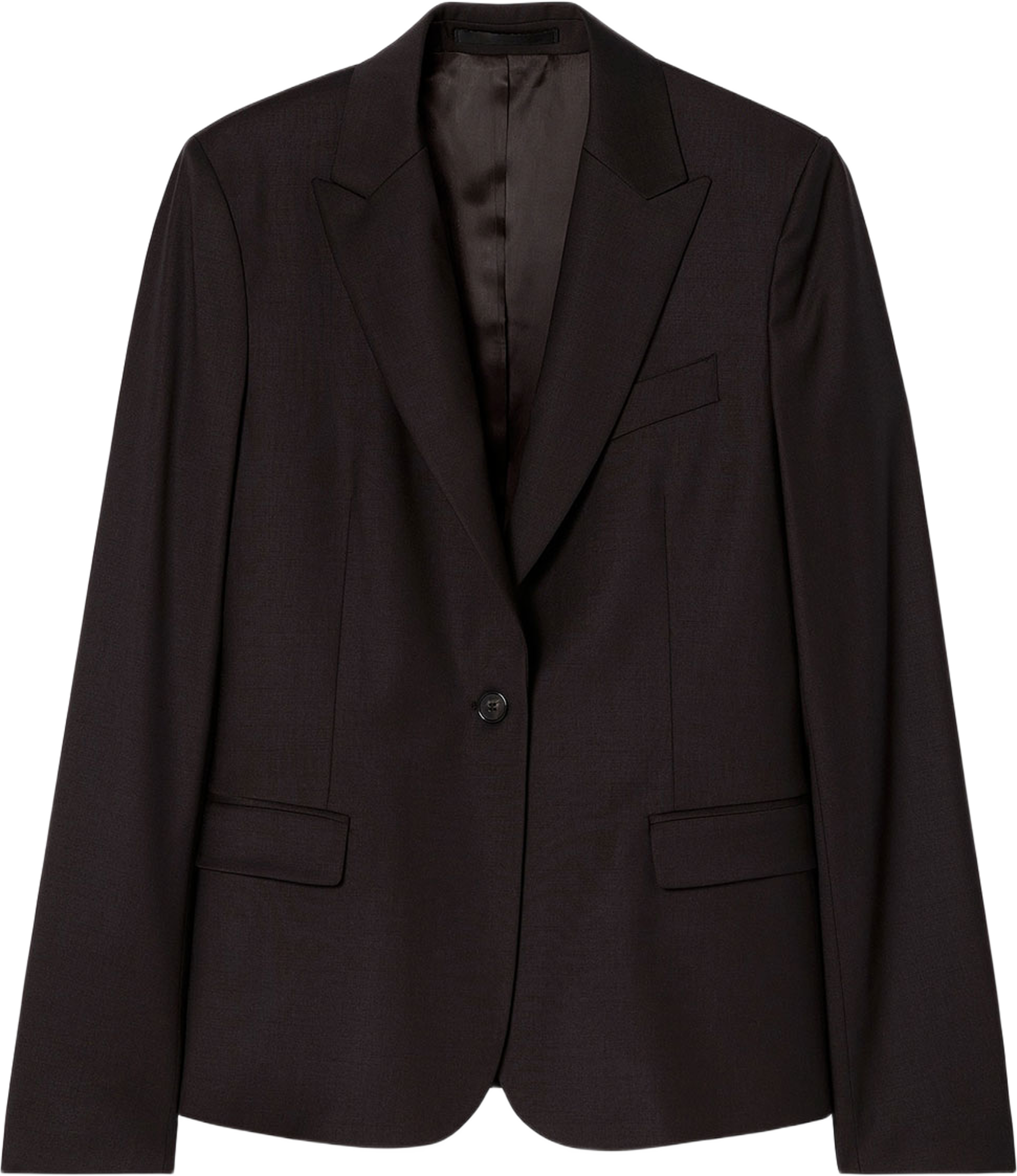 Kavaj, Sasha Cool Wool Blazer, från Filippa K, i färgen Dark Chocolate. Klicka för att öppna bilden i stort format
