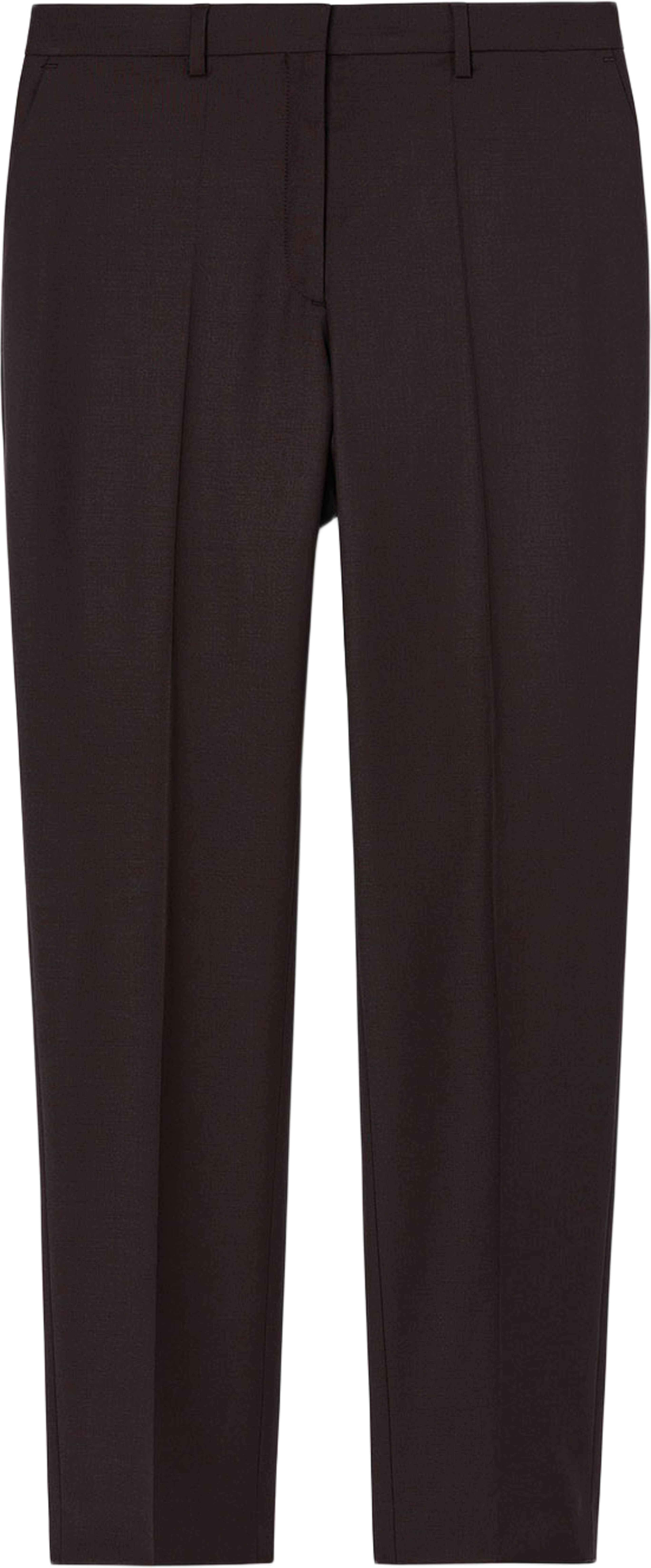 Emma Cropped Cool Wool Trouser, från Filippa K, i färgen Dark Chocolate. Klicka för att öppna bilden i stort format