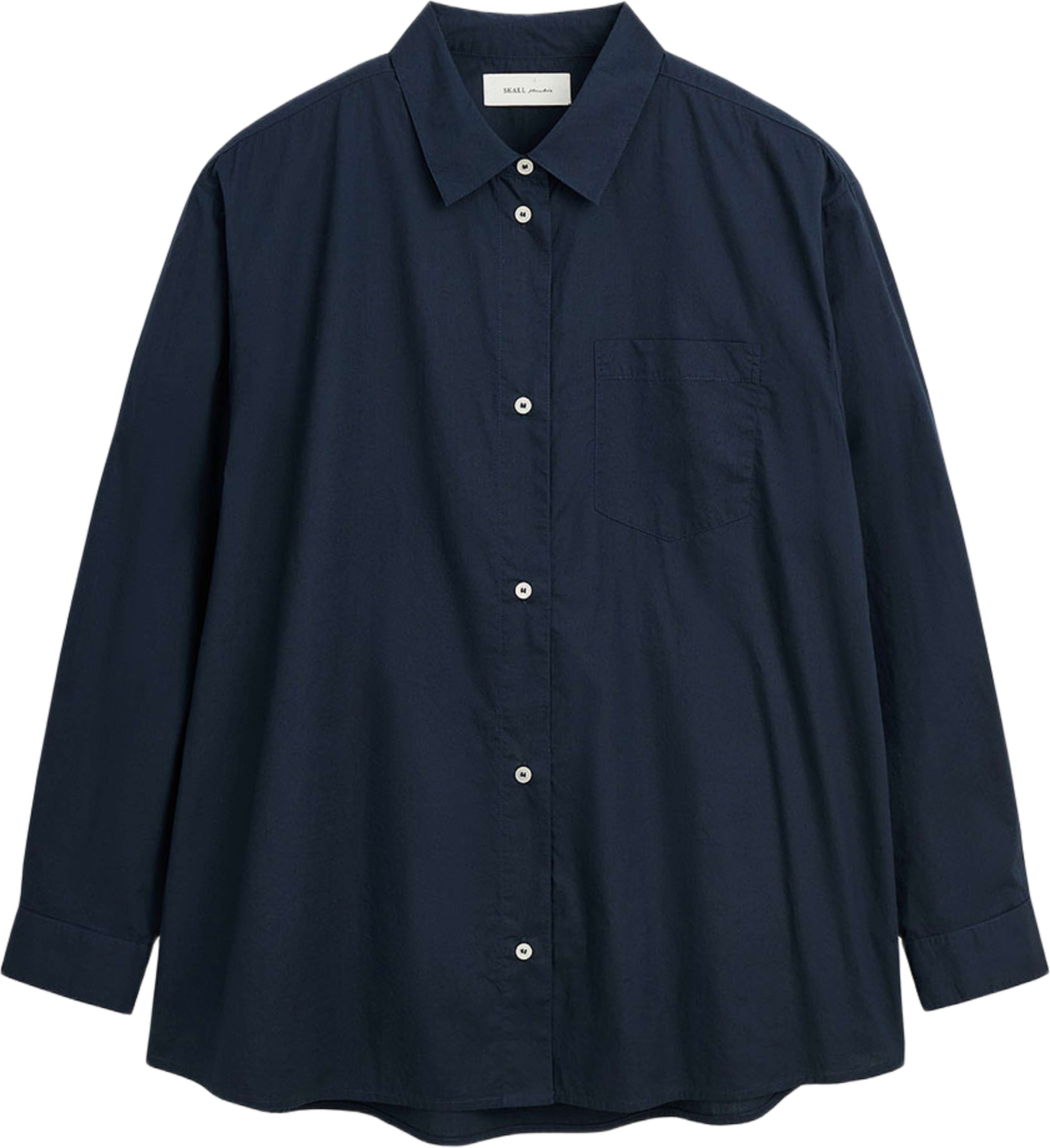Edgar shirt, från Skall Studio, i färgen Dark Navy. Klicka för att öppna bilden i stort format
