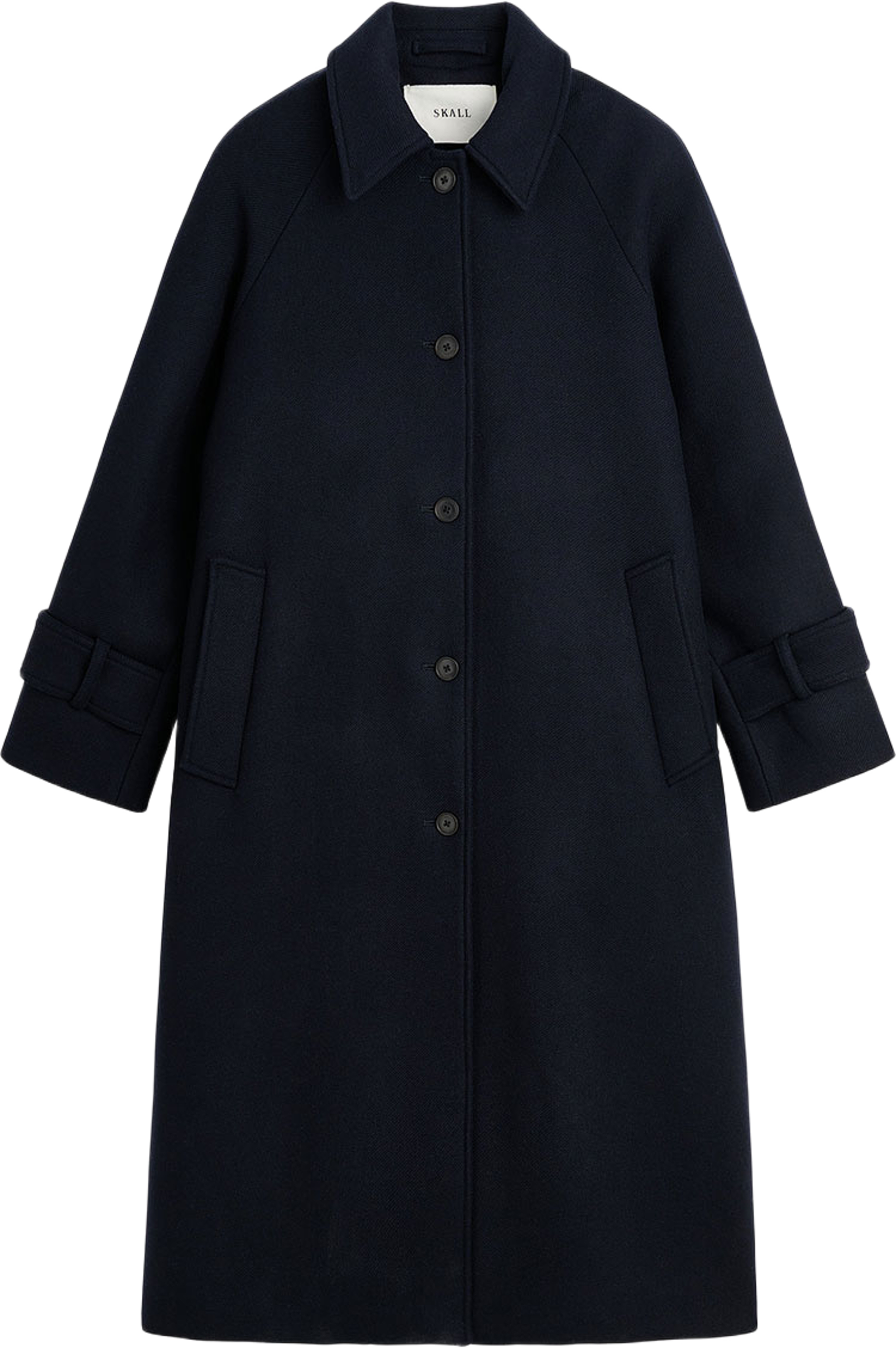 Macy coat, från Skall Studio, i färgen Dark Navy. Klicka för att öppna bilden i stort format