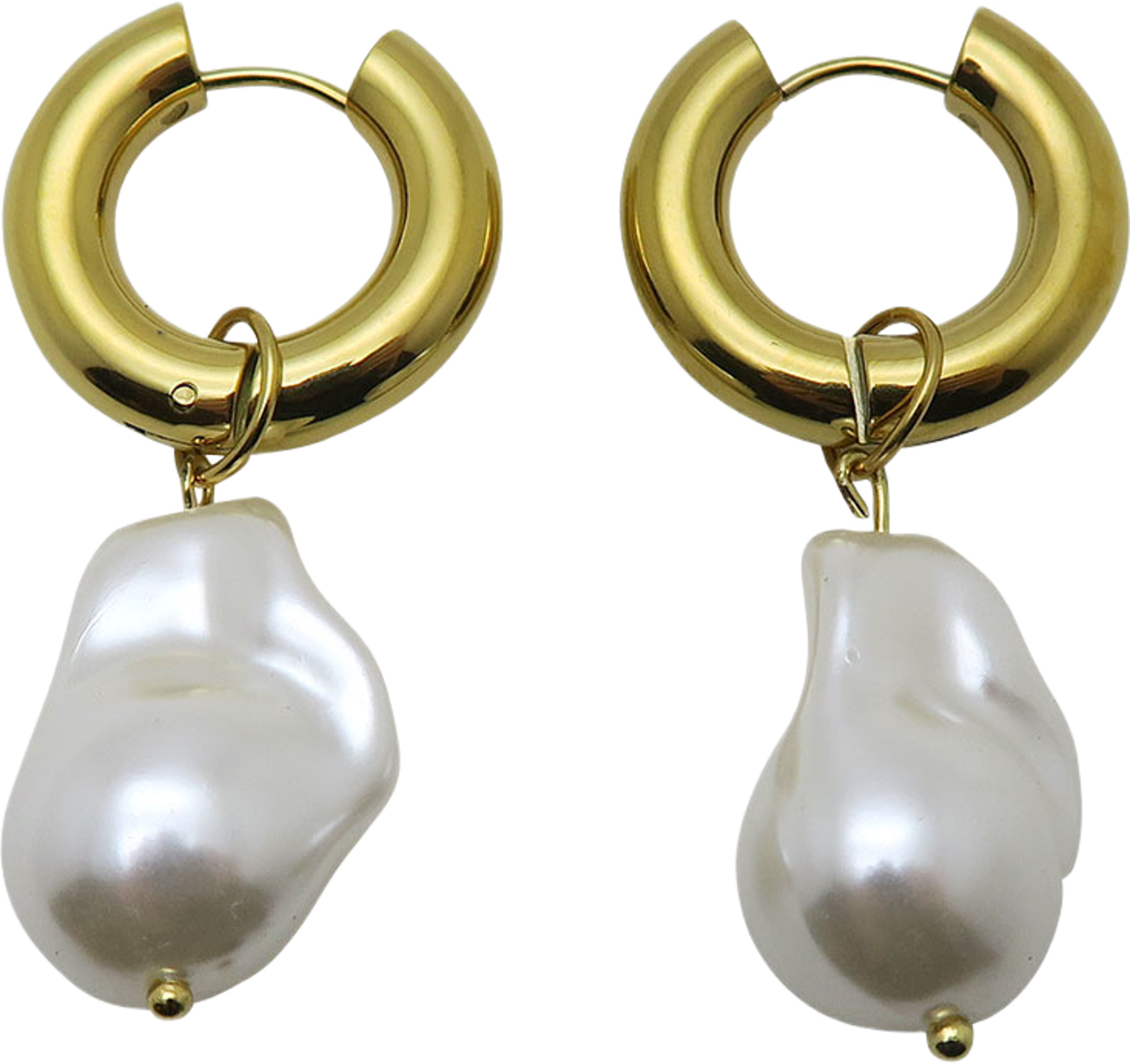 Robinette Earrings, från WOS, i färgen Gold/Pearl. Klicka för att öppna bilden i stort format