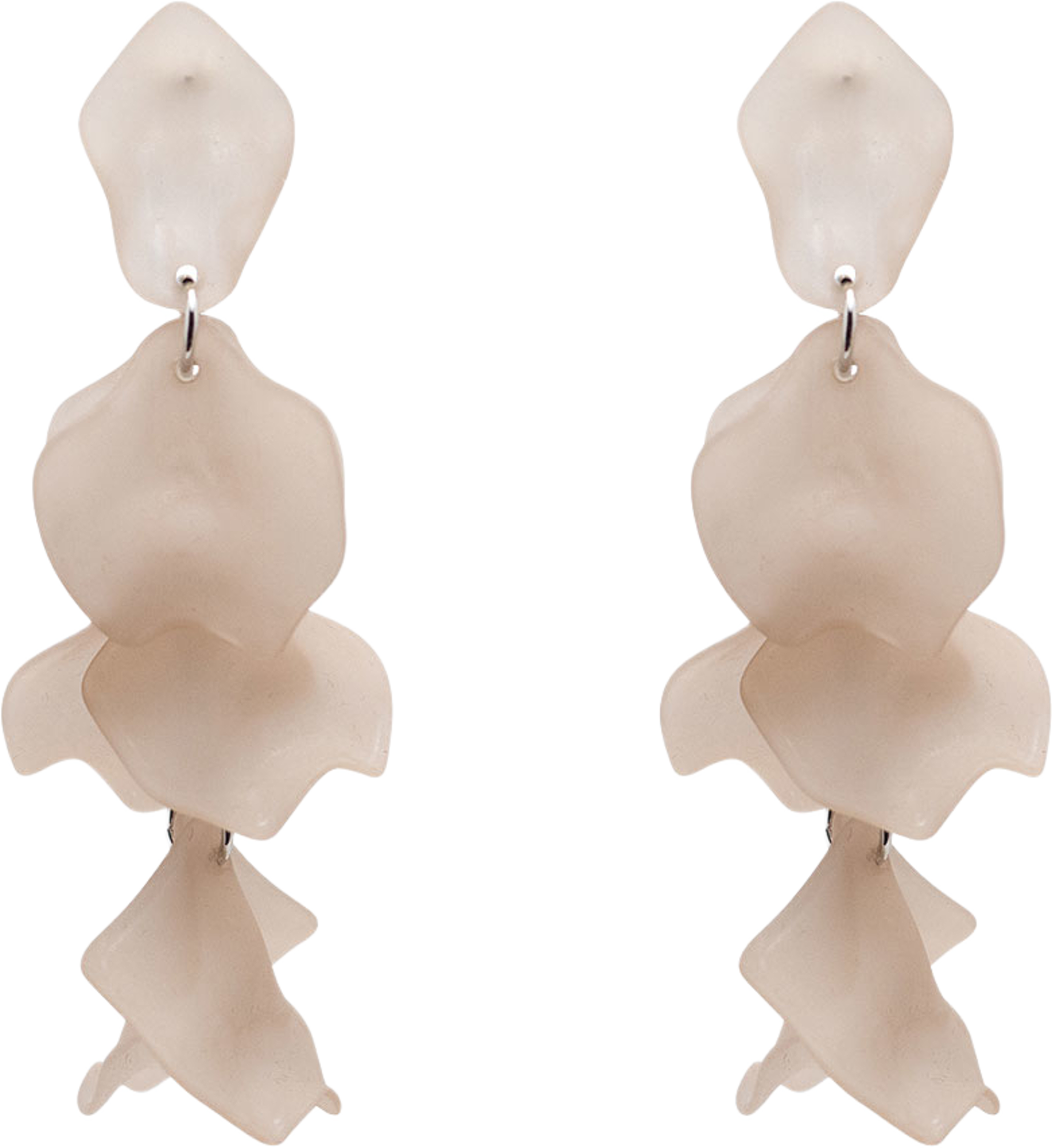 Zena Earrings, från WOS, i färgen Transparent Beige. Klicka för att öppna bilden i stort format
