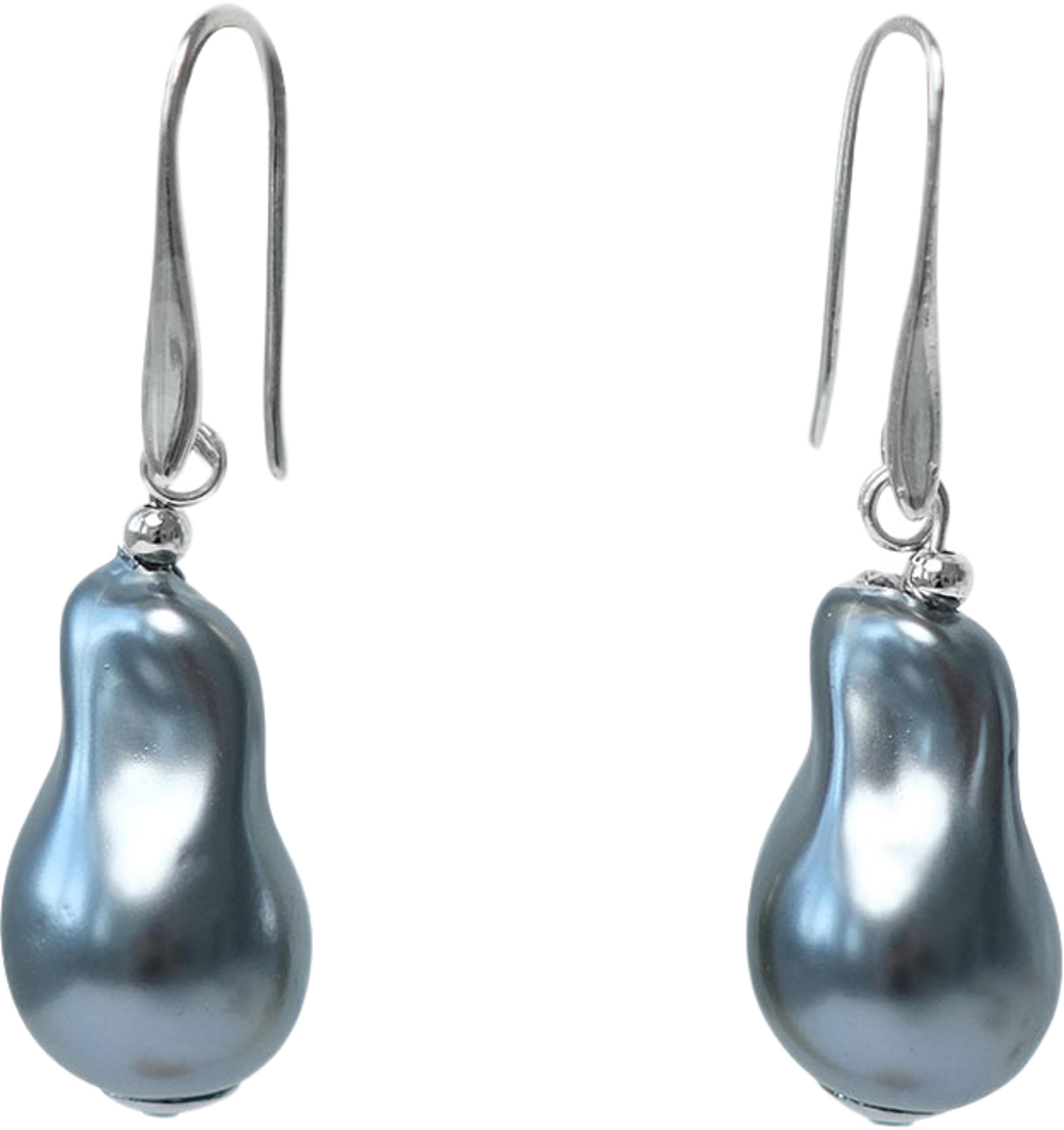 Evgenia Shell Earrings, från WOS, i färgen Gray/Silver. Klicka för att öppna bilden i stort format