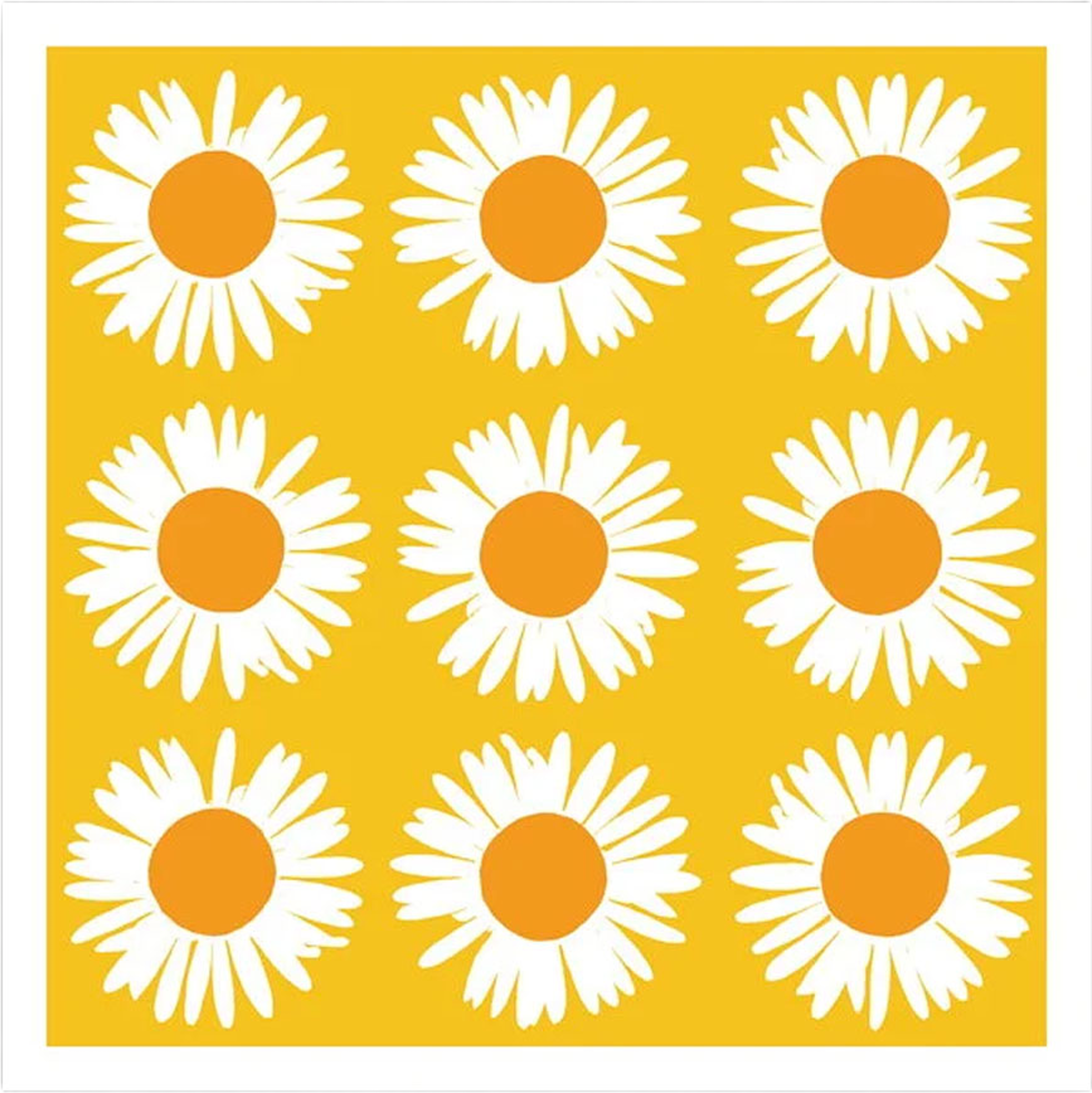 Auringonkukka P.Napkin 24x24, från Marimekko, i färgen Yellow,white,orange. Klicka för att öppna bilden i stort format