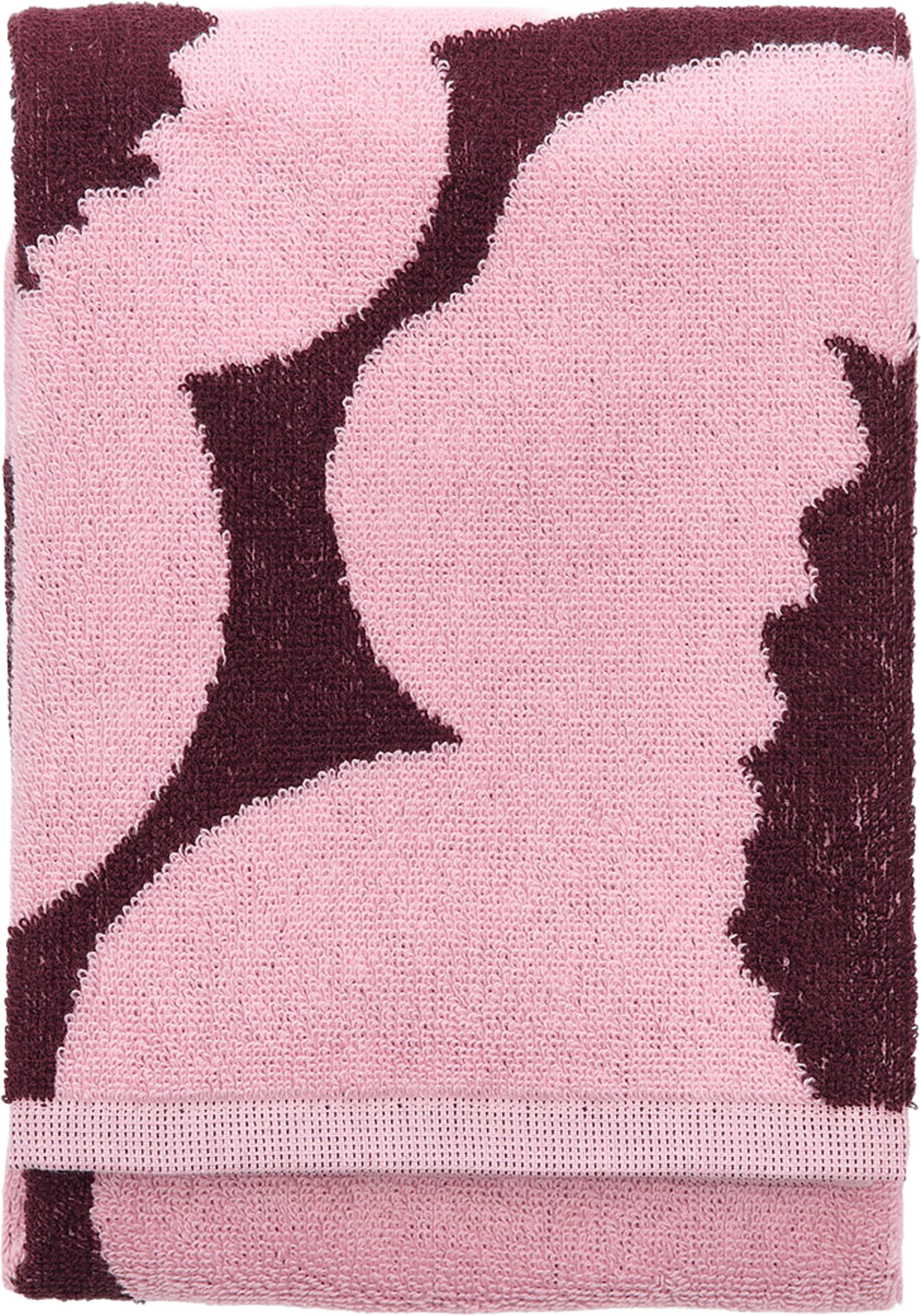 Unikko Handduk 50x70 cm, från Marimekko, i färgen Plum, Pink. Klicka för att öppna bilden i stort format