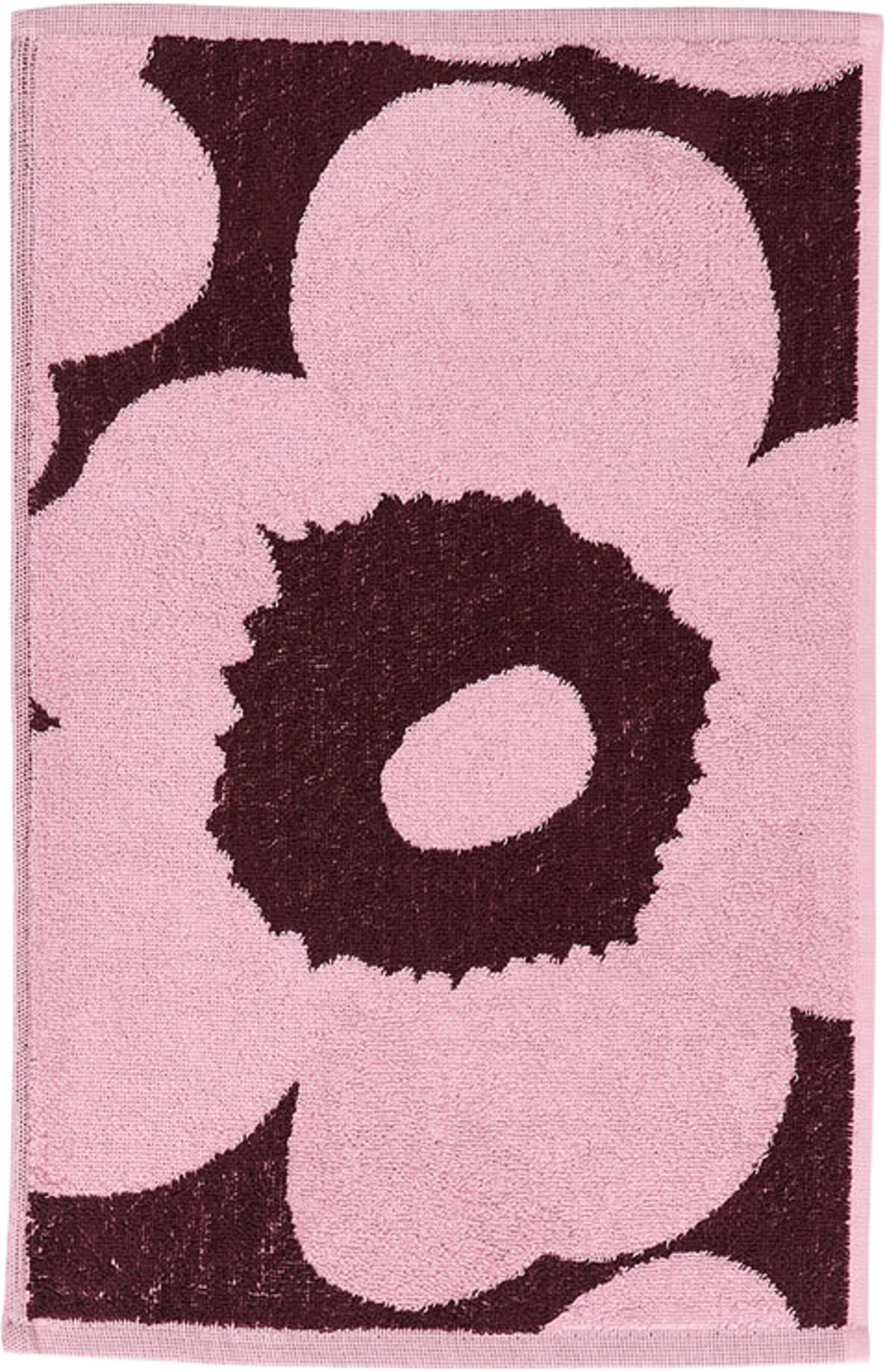 Unikko Gästhandduk 30x50 cm, från Marimekko, i färgen Plum, Pink. Klicka för att öppna bilden i stort format