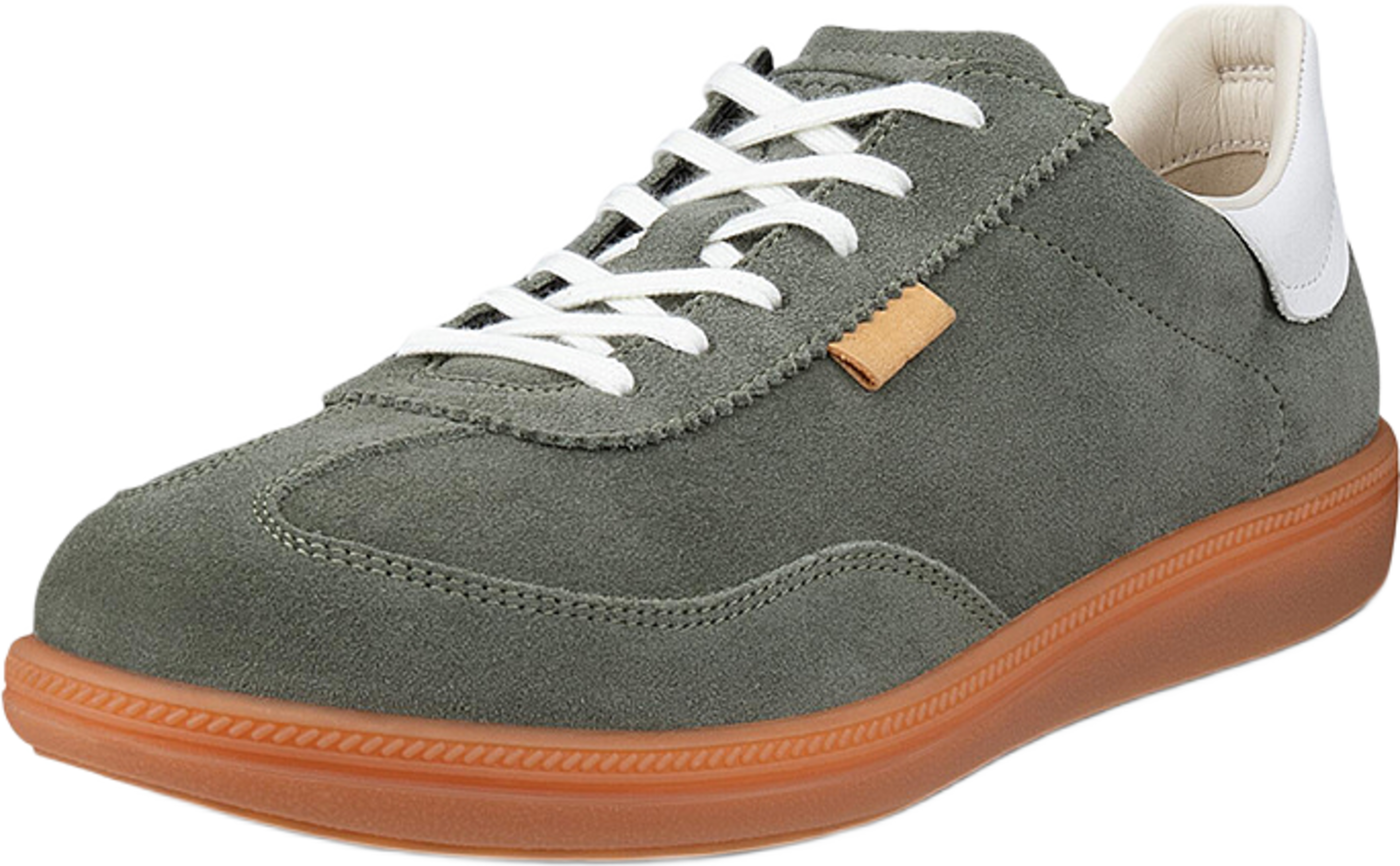 ECCO Soft 11 W, från ECCO, i färgen Smokey Olive/Bright White. Klicka för att öppna bilden i stort format